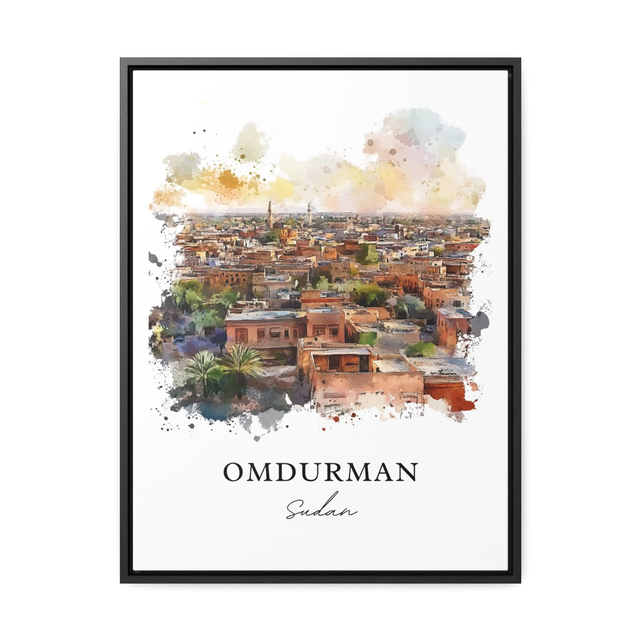 Omdurman, Sudan – Watercolor Art Print - Image 7