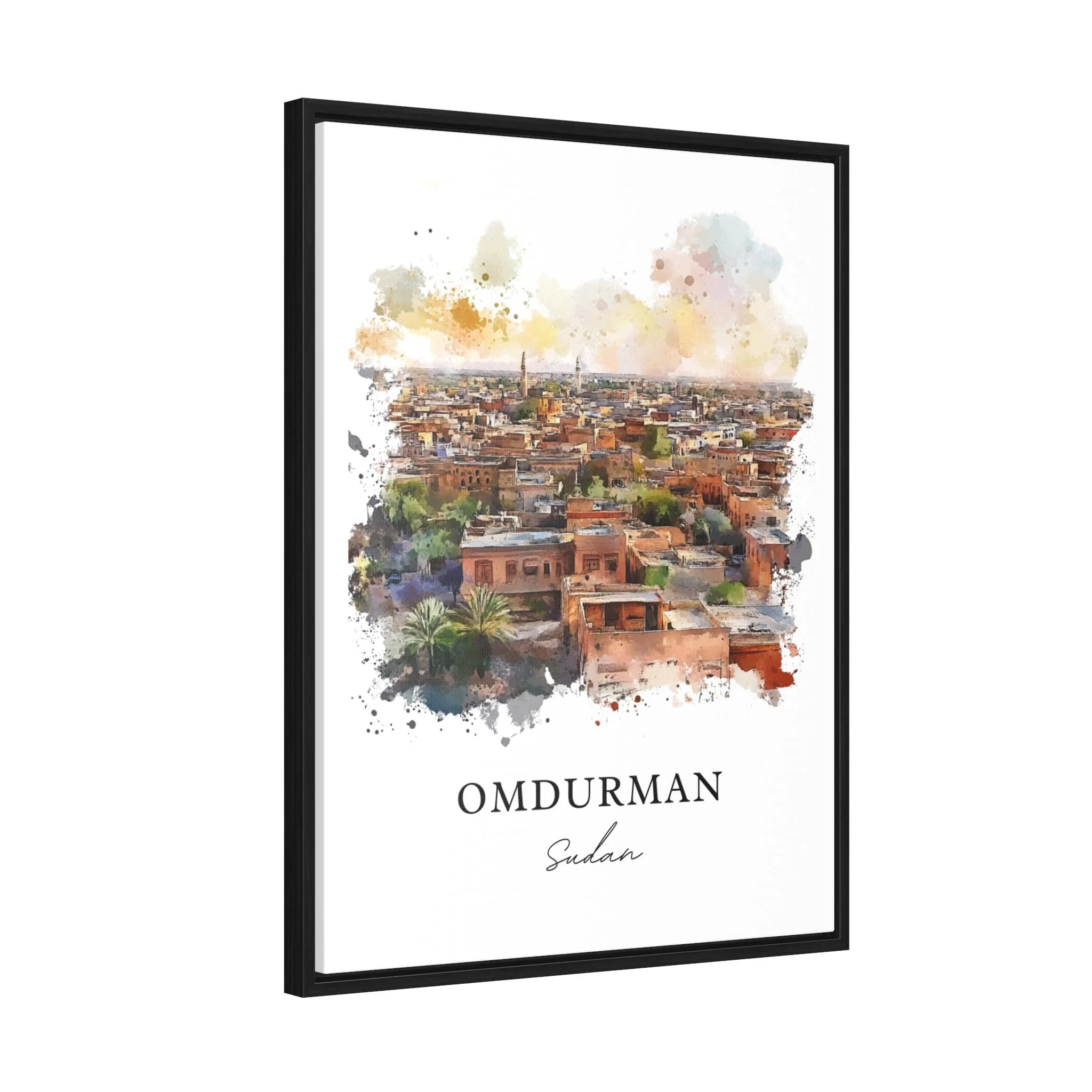 Omdurman, Sudan – Watercolor Art Print - Image 8
