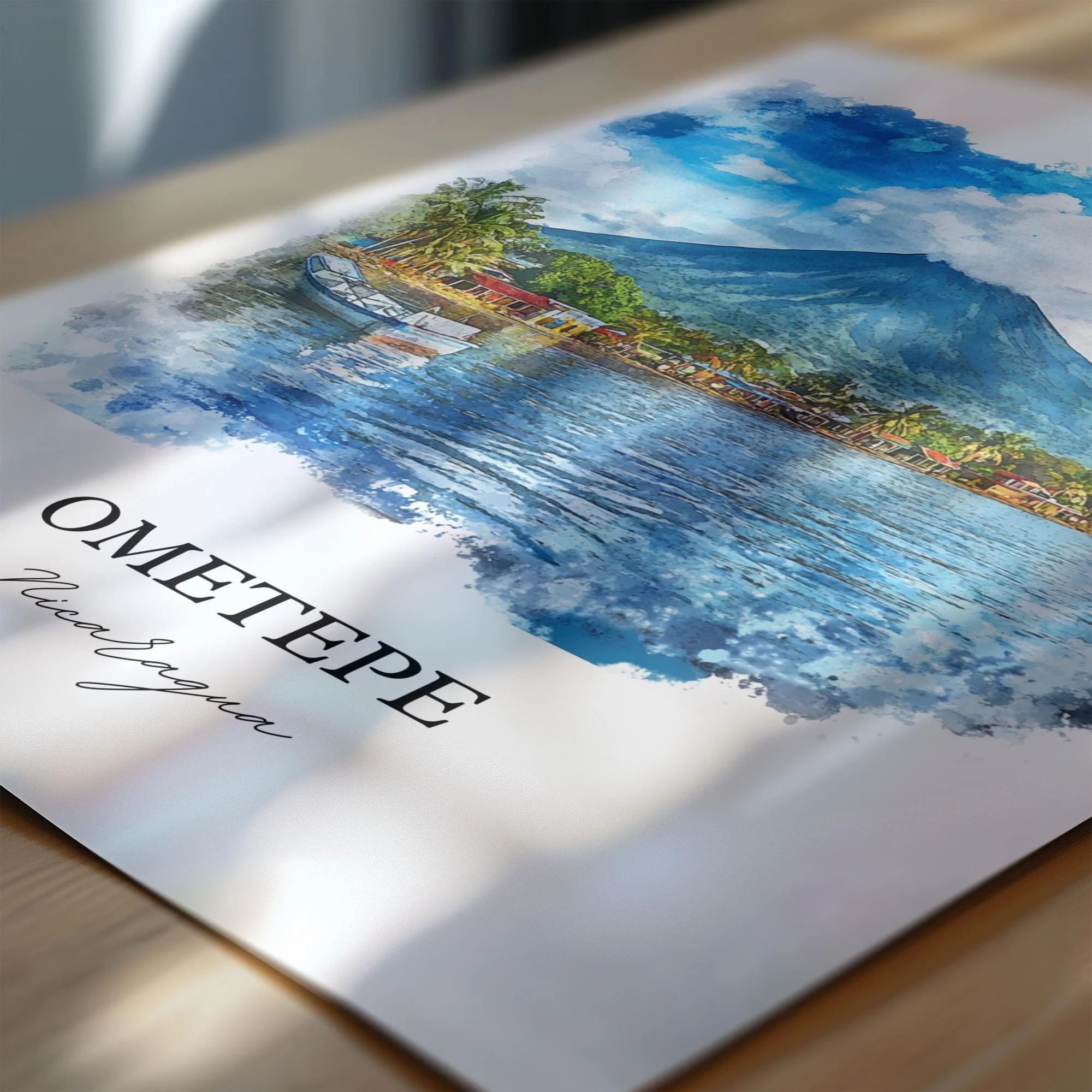Ometepe, Nicaragua – Watercolor Art Print - Image 2