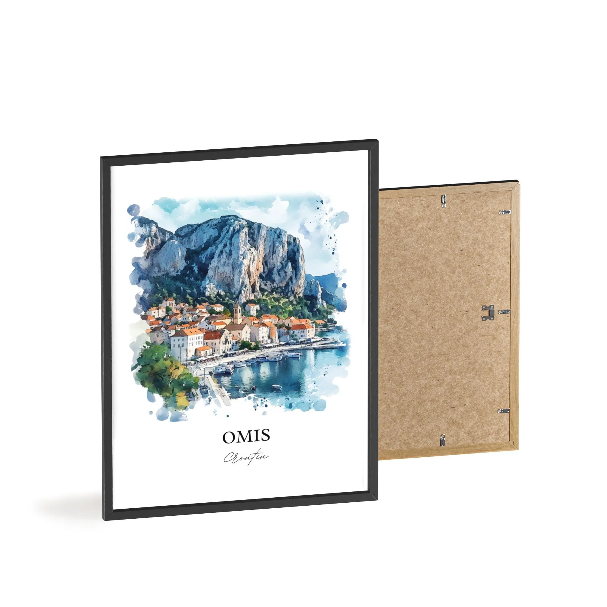 Omis, Croatia – Watercolor Art Print - Image 8