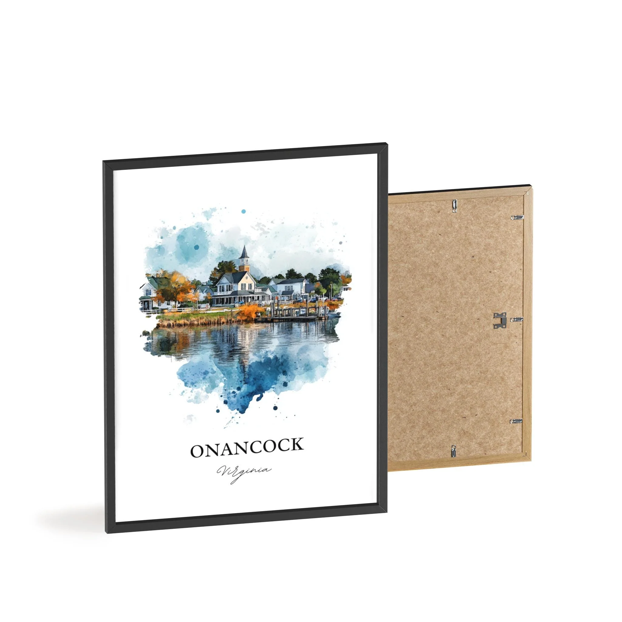 Onancock, VA, USA – Watercolor Art Print - Image 8