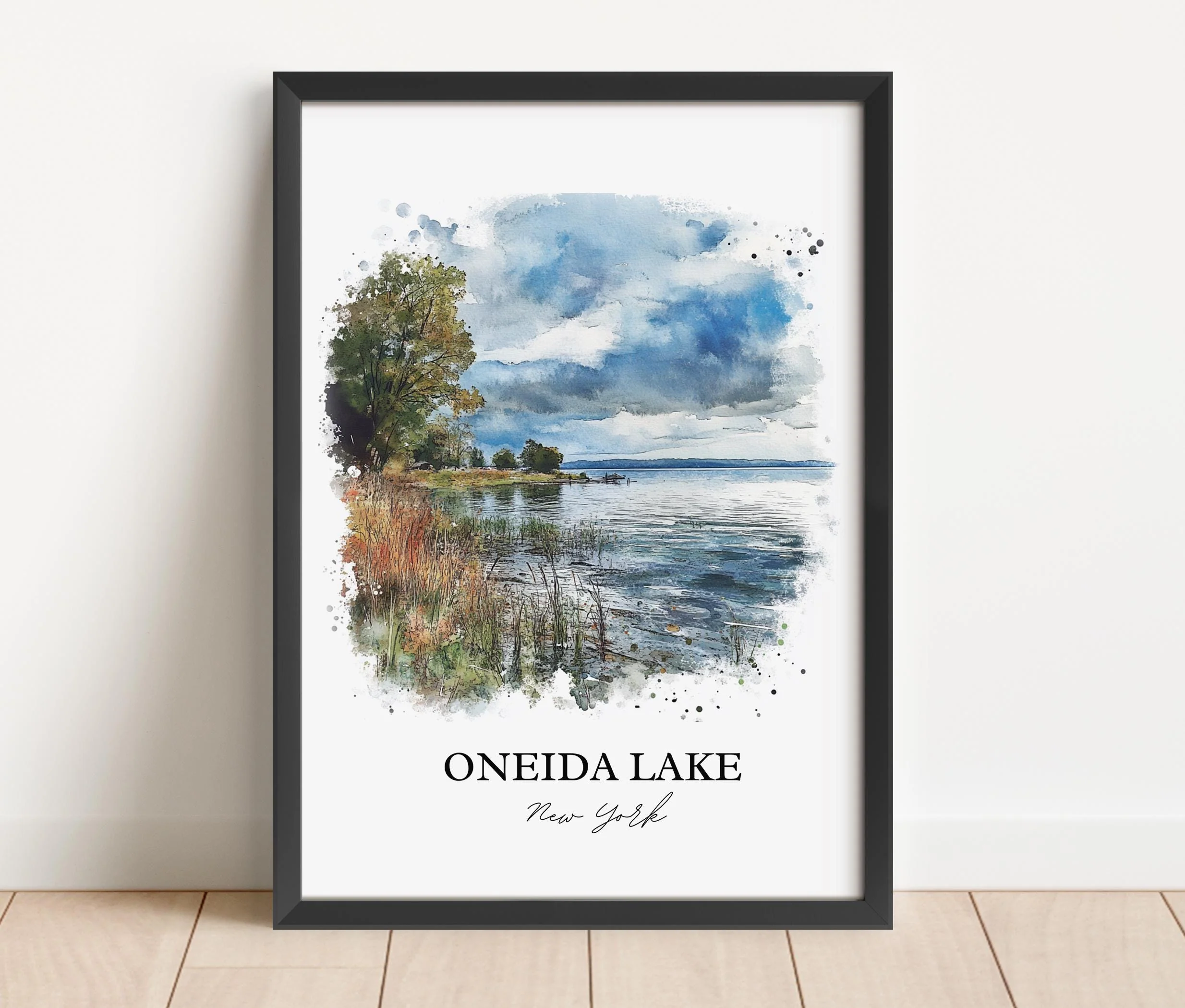Oneida Lake, New York, USA – Watercolor Art Print - Image 6