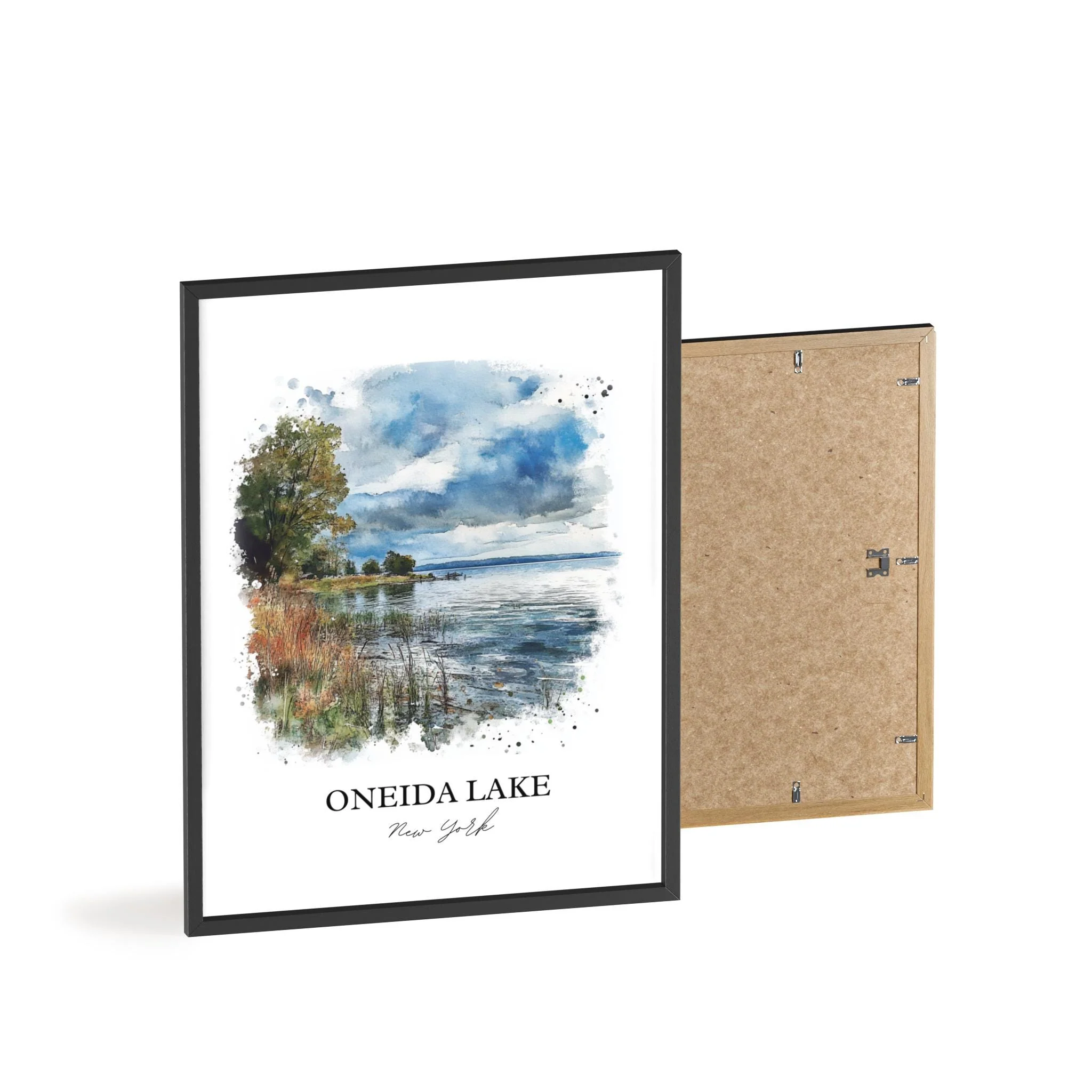 Oneida Lake, New York, USA – Watercolor Art Print - Image 8
