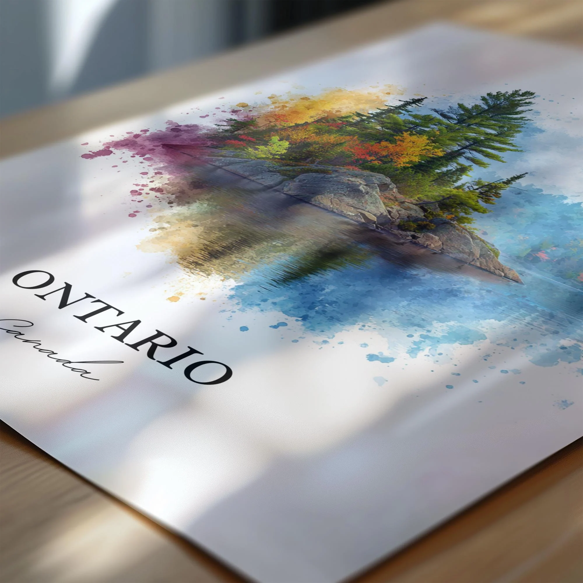 Ontario, Canada – Watercolor Art Print - Image 2