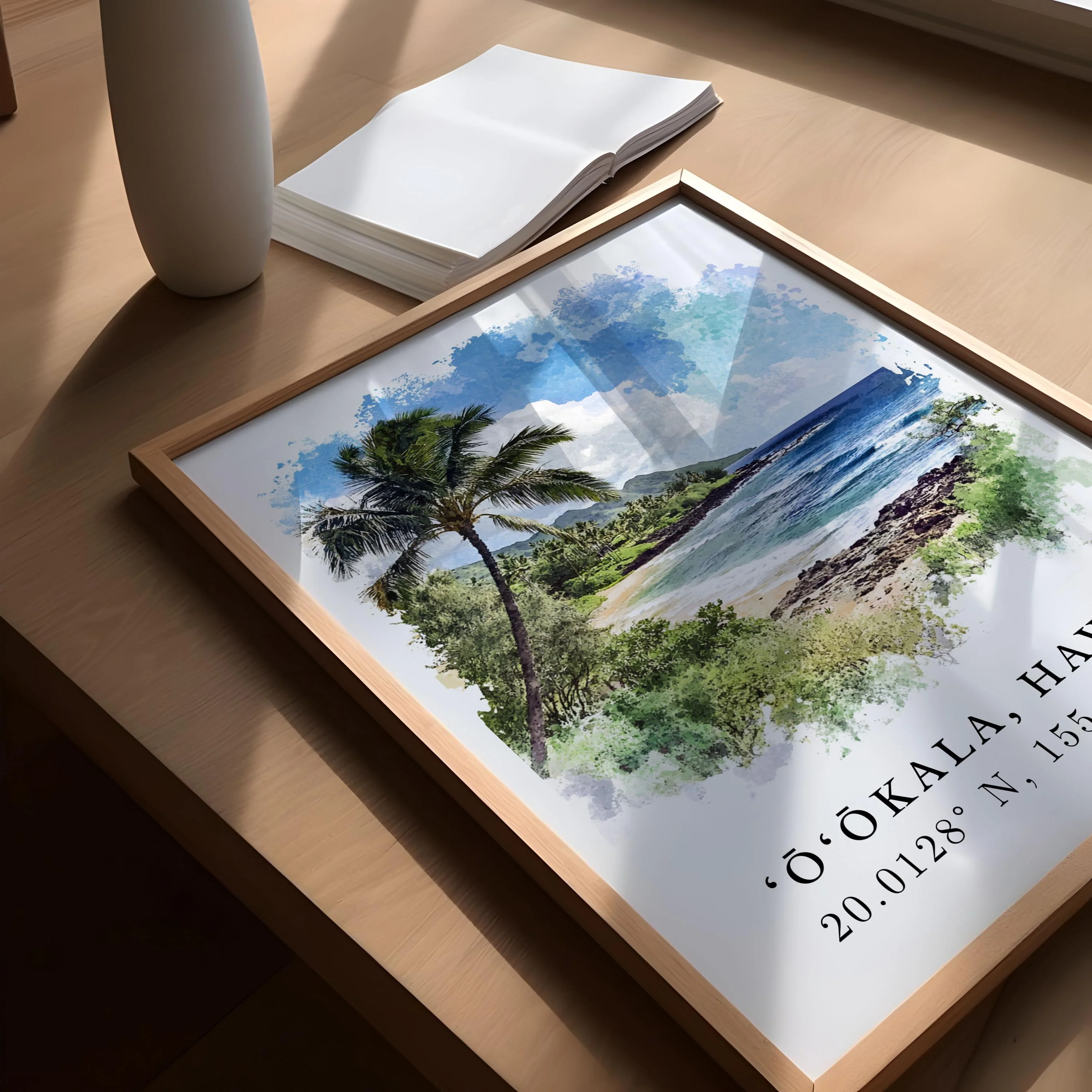 Hilo, Hawaii Watercolor Art Print - Image 3