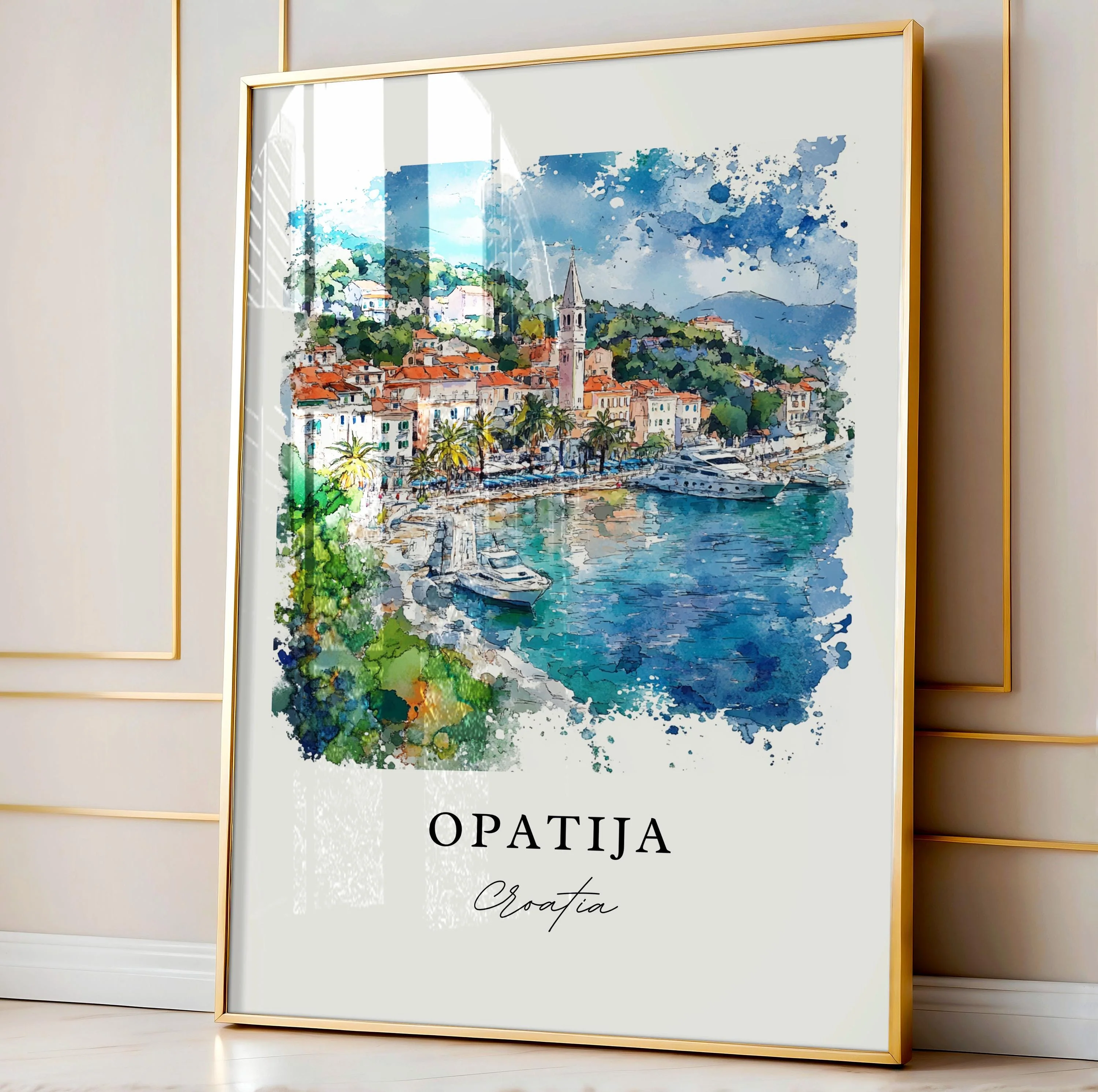 Opatija, Croatia – Watercolor Art Print - Image 3