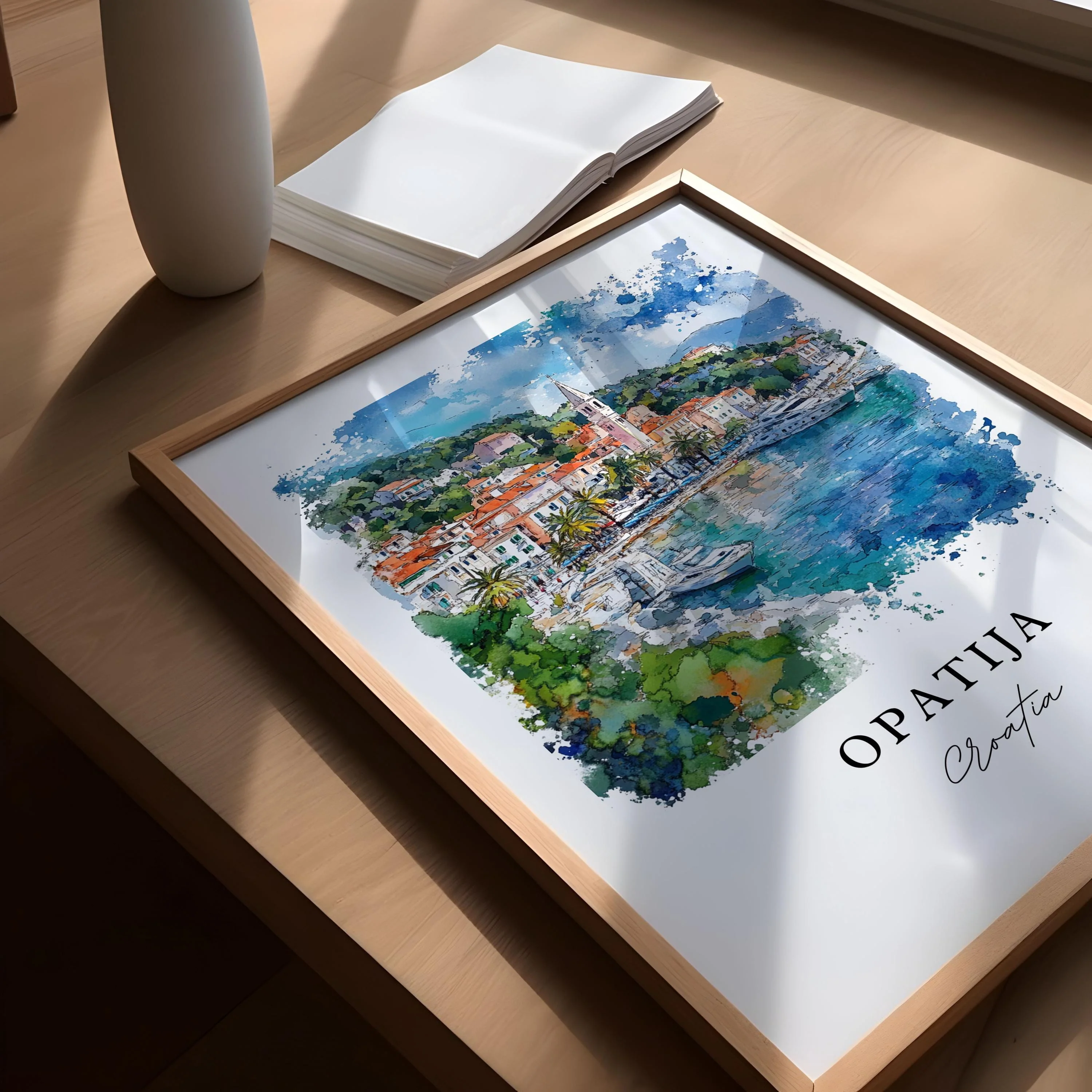 Opatija, Croatia – Watercolor Art Print - Image 4