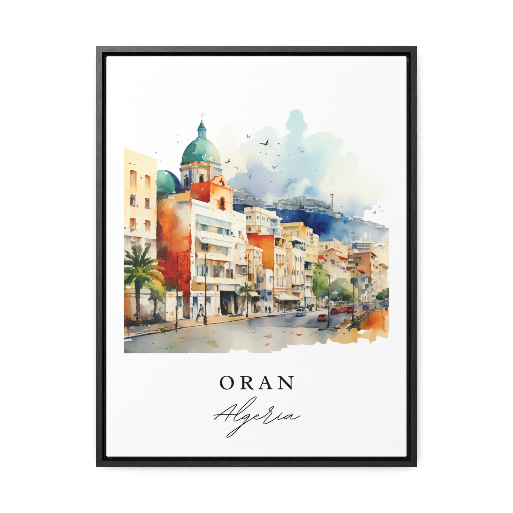 Oran, Algeria – Watercolor Art Print - Image 2