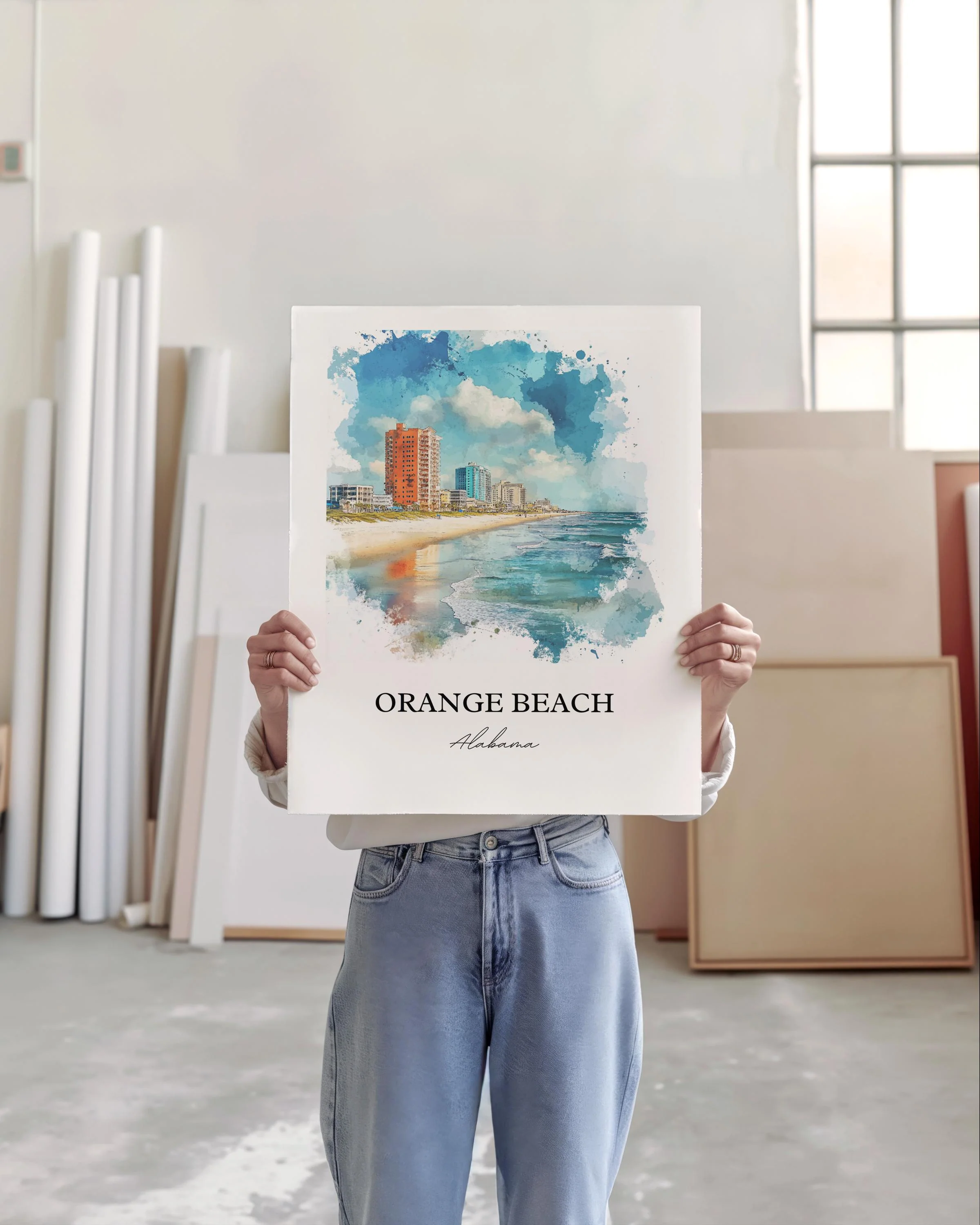 Orange Beach, Alabama – Watercolor Art Print - Image 3