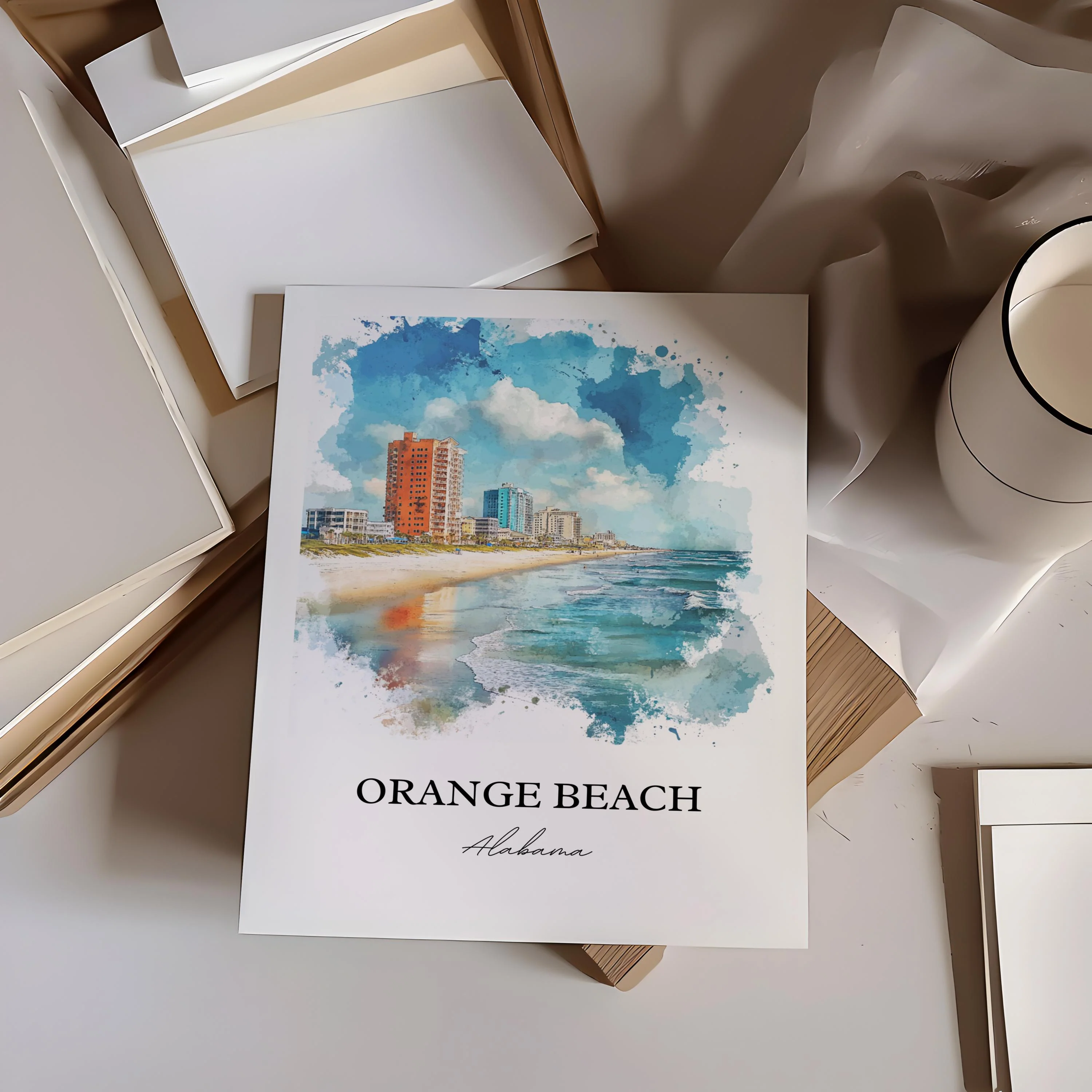 Orange Beach, Alabama – Watercolor Art Print - Image 6