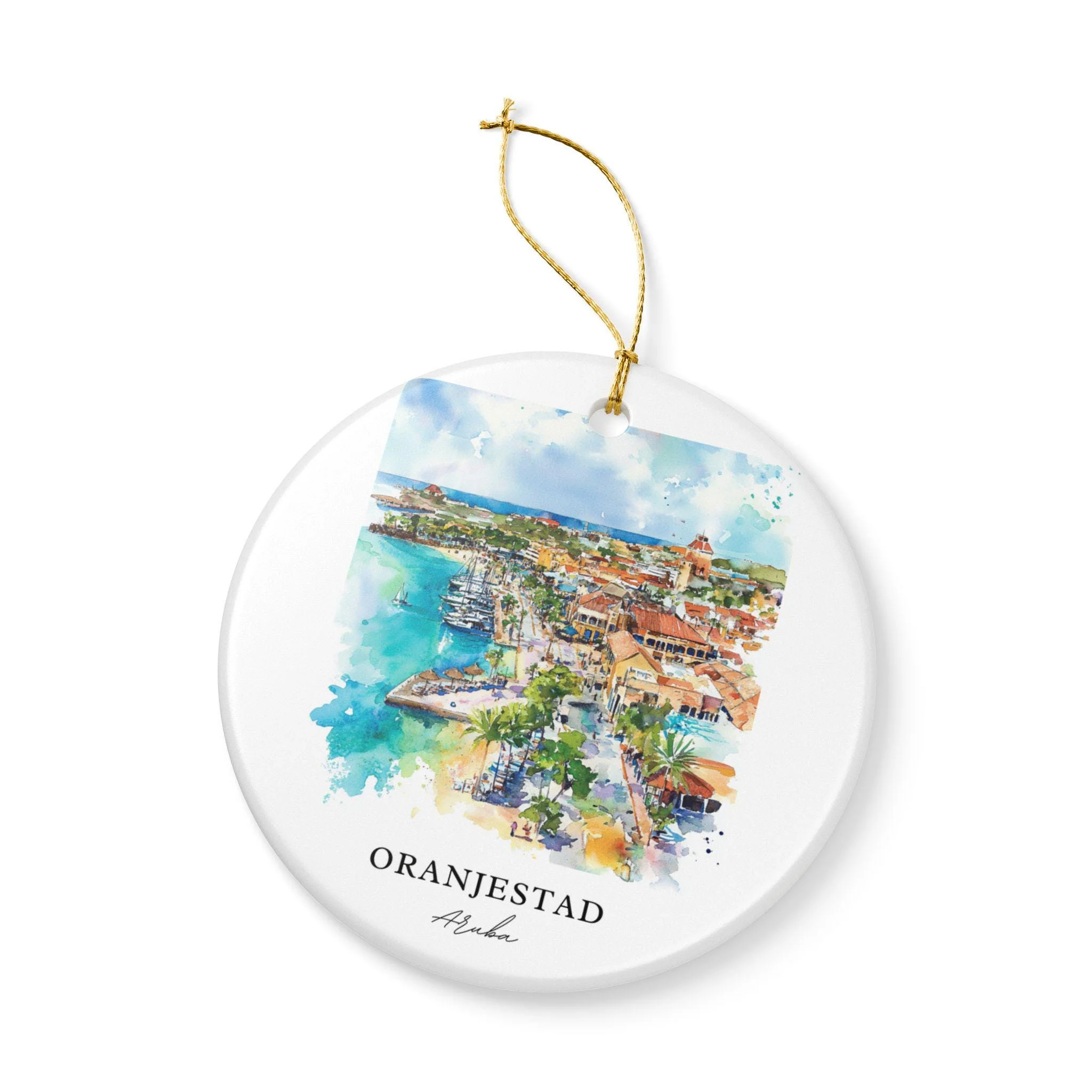 Oranjestad Ornament: Unique Oranjestad Aruba Souvenir, Aruba Xmas Decor, and Authentic Aruba Gift - Image 3