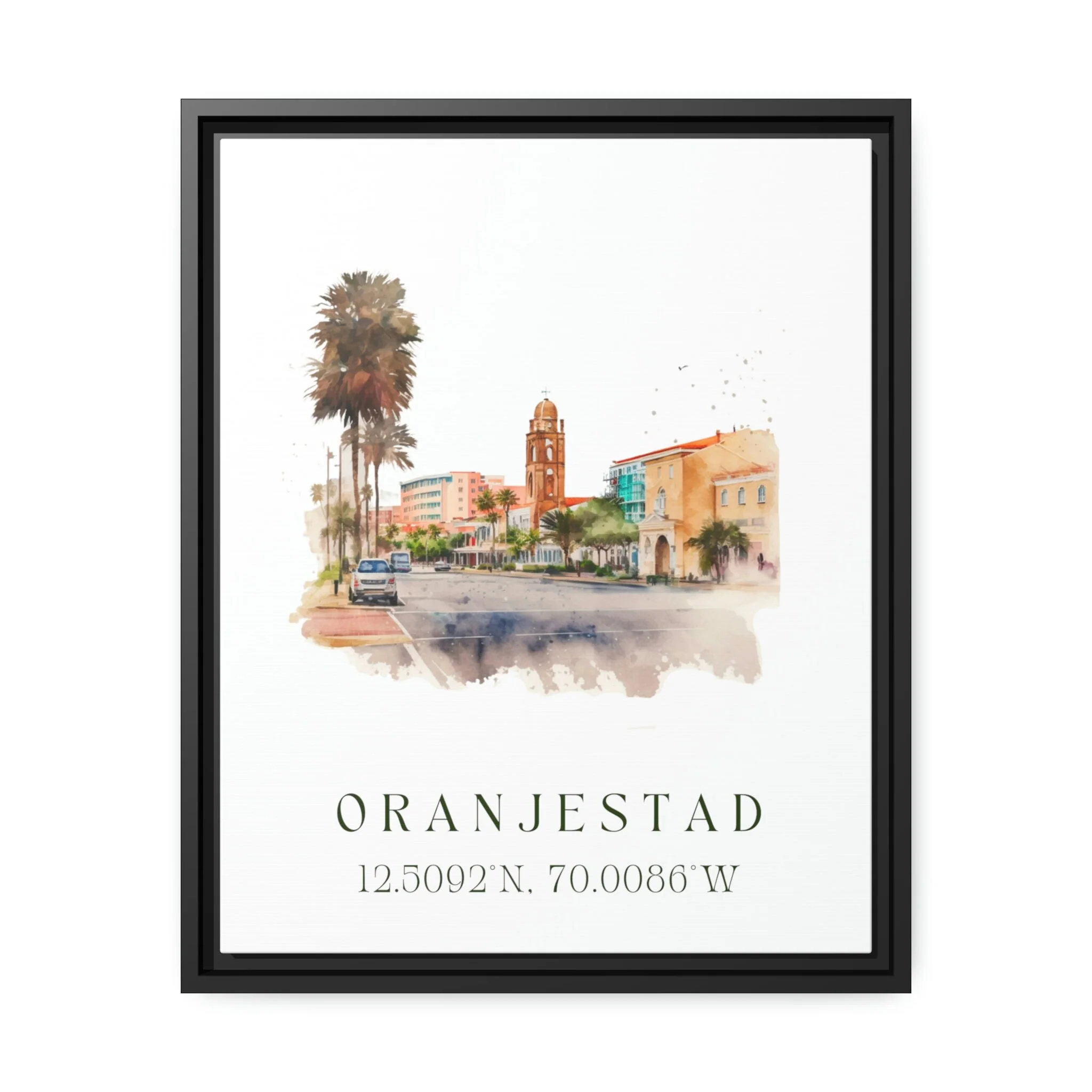 Oranjestad, Aruba – Watercolor Art Print - Image 2