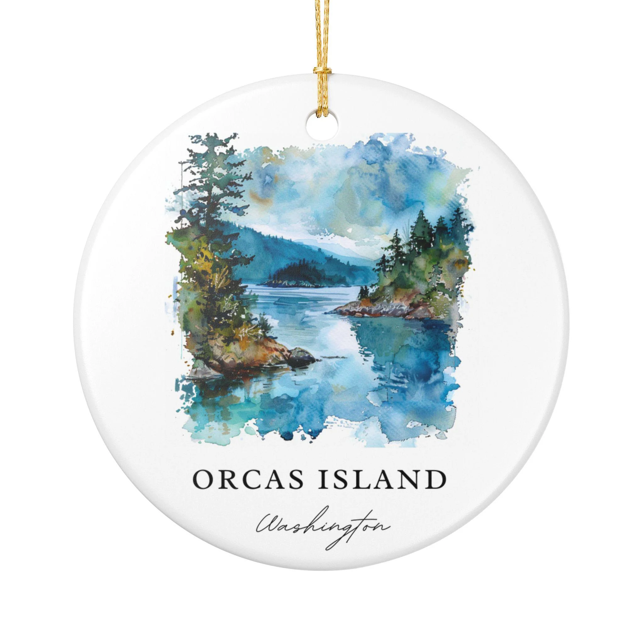 Orcas Island Ornament: Unique Orcas Island Souvenir, Orcas Island Xmas Decor, and Authentic Washington Gift