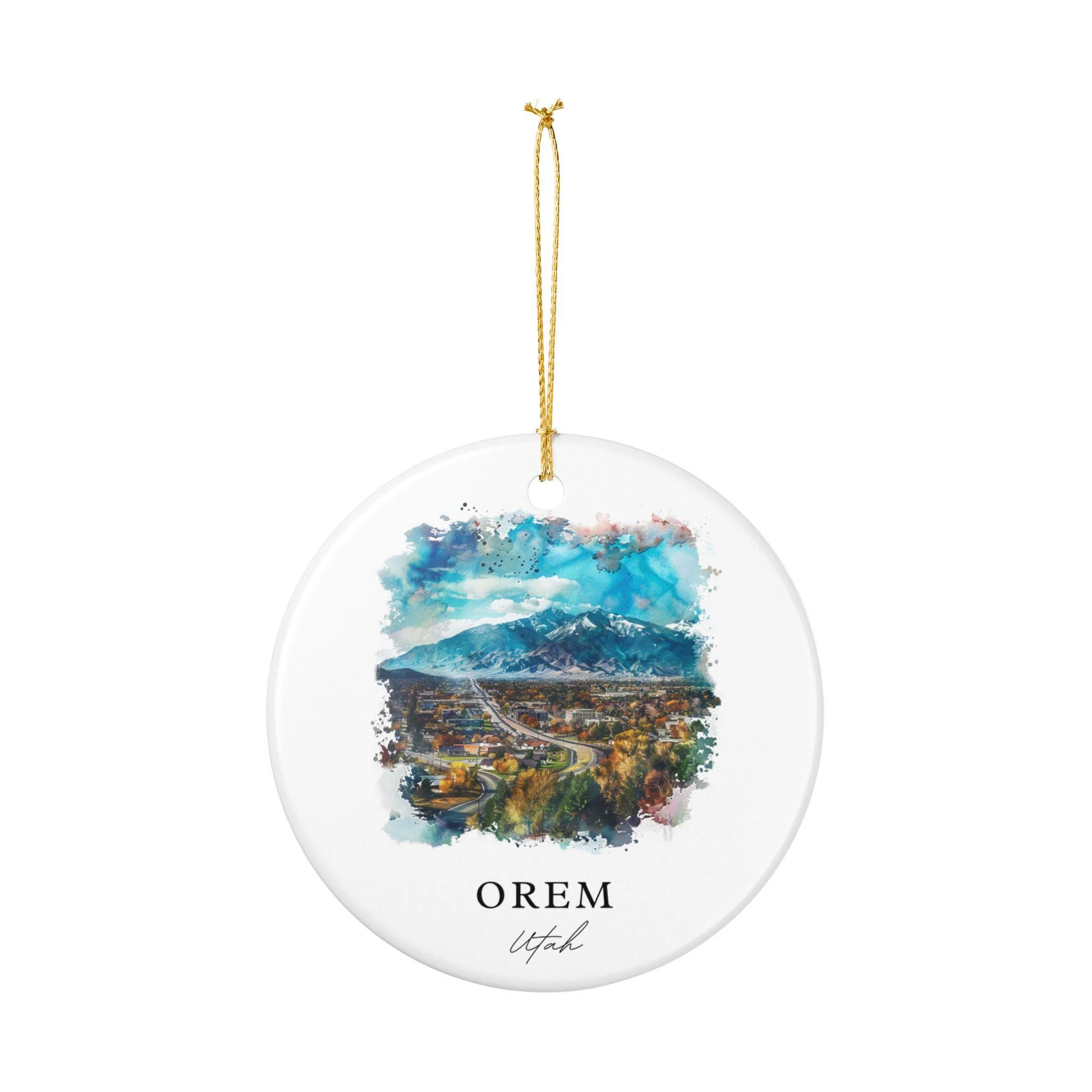 Orem Utah Ornament: Unique Orem Souvenir, Orem Utah Xmas Decor, and Authentic Utah Gift - Image 2