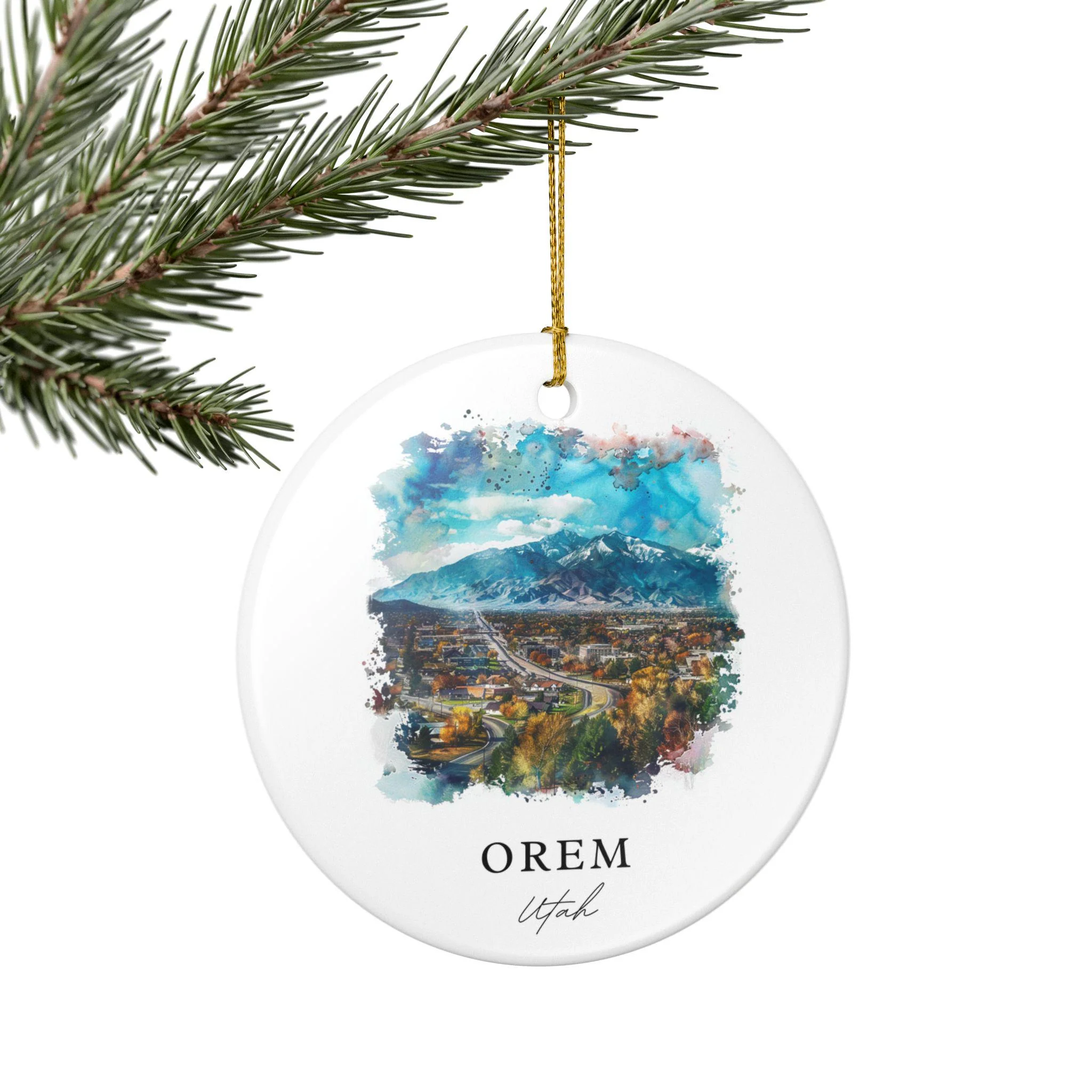 Orem Utah Ornament: Unique Orem Souvenir, Orem Utah Xmas Decor, and Authentic Utah Gift - Image 5