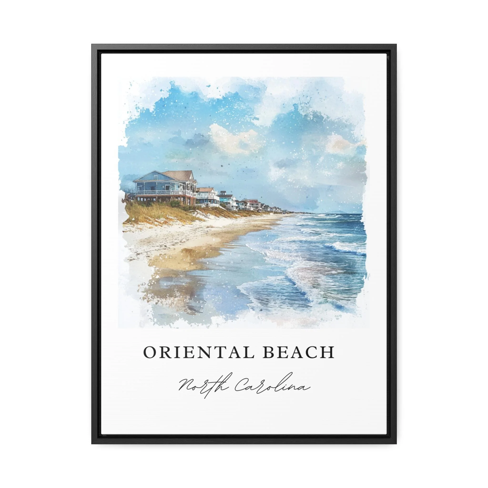 Oriental Beach, NC, USA – Watercolor Art Print - Image 6