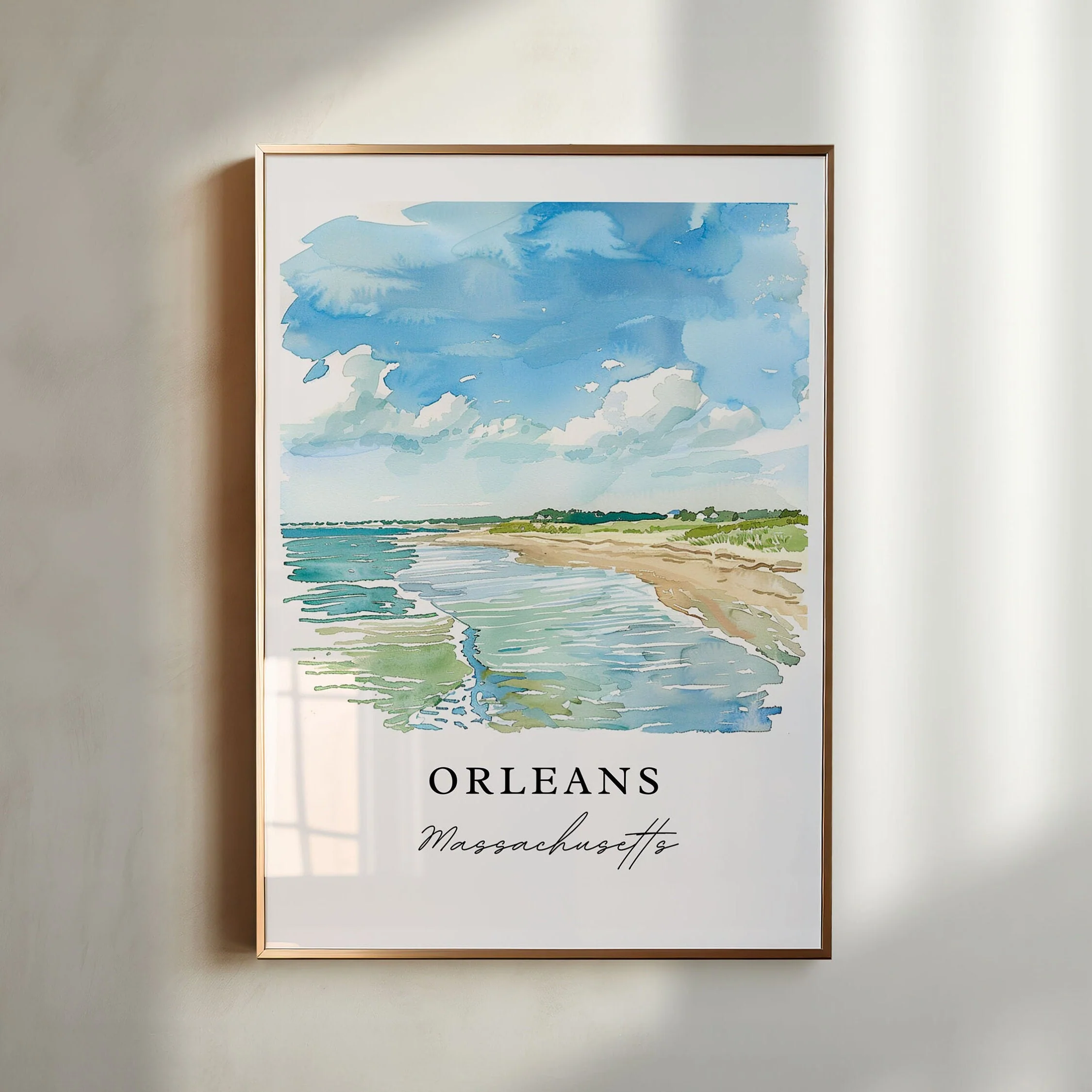 Orleans, Massachusetts, Massachusetts – Watercolor Art Print