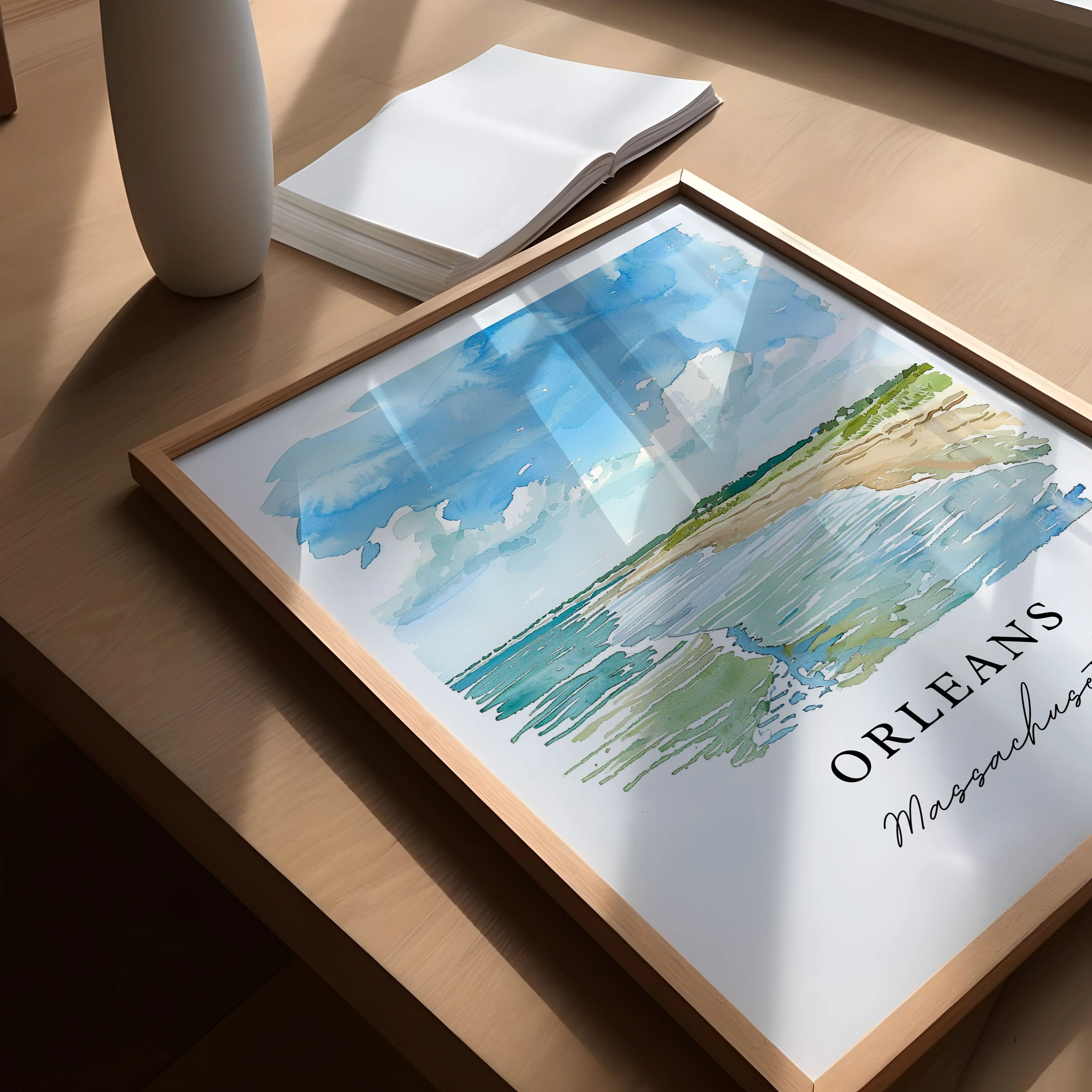Orleans, Massachusetts, Massachusetts – Watercolor Art Print - Image 3