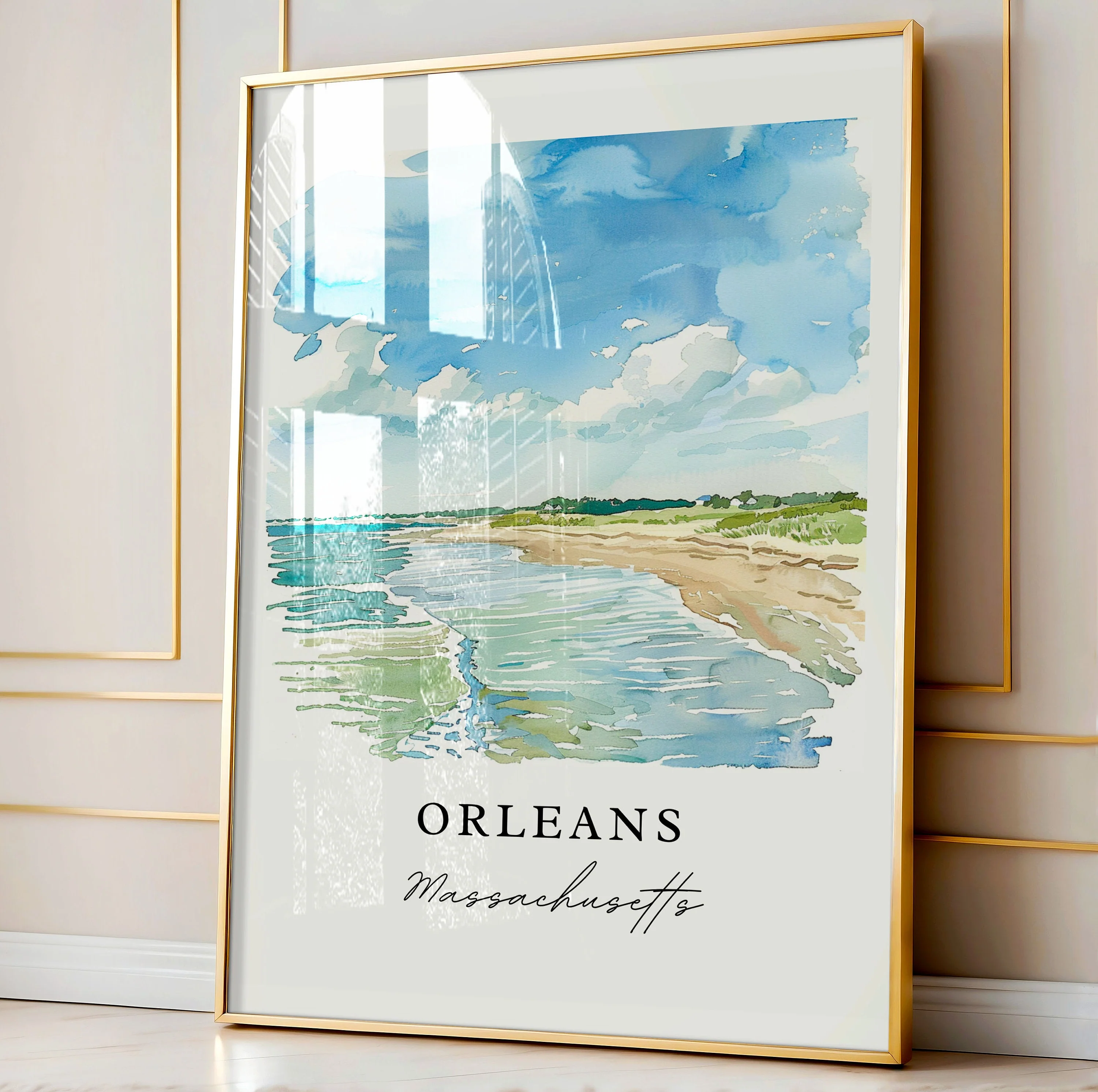 Orleans, Massachusetts, Massachusetts – Watercolor Art Print - Image 4