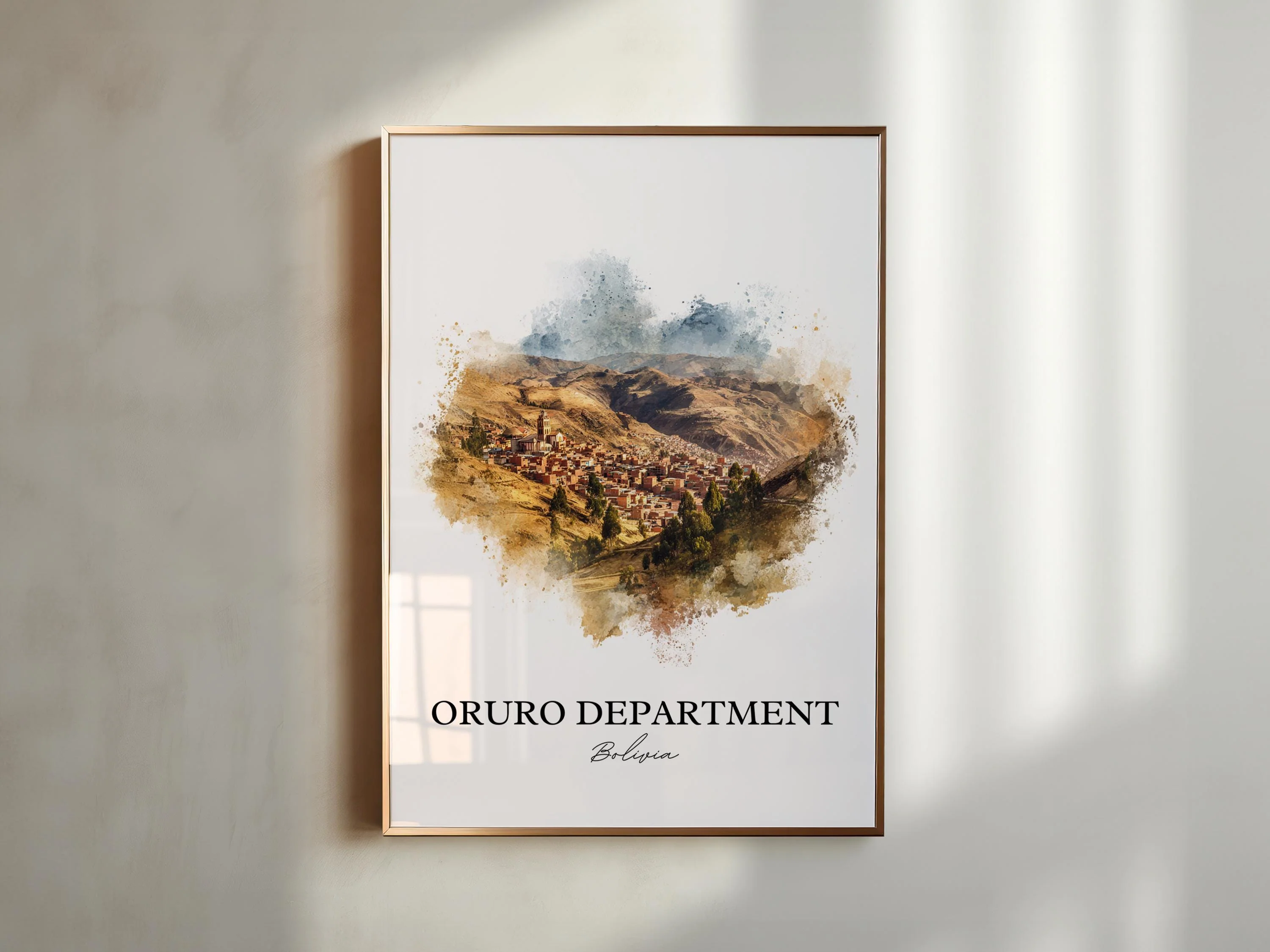 Oruro, Bolivia – Watercolor Art Print - Image 5