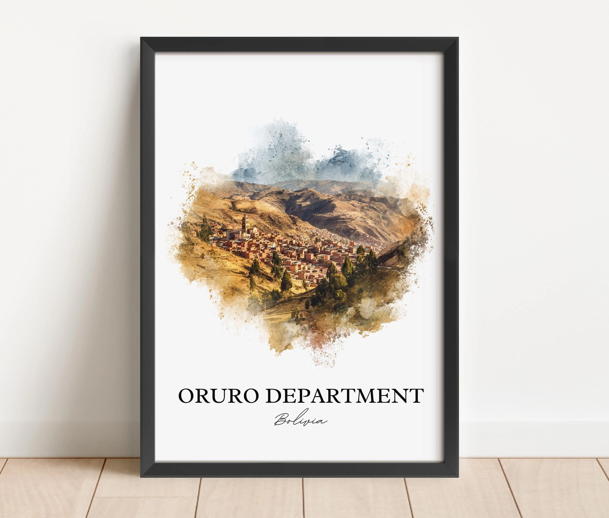 Oruro, Bolivia – Watercolor Art Print - Image 6