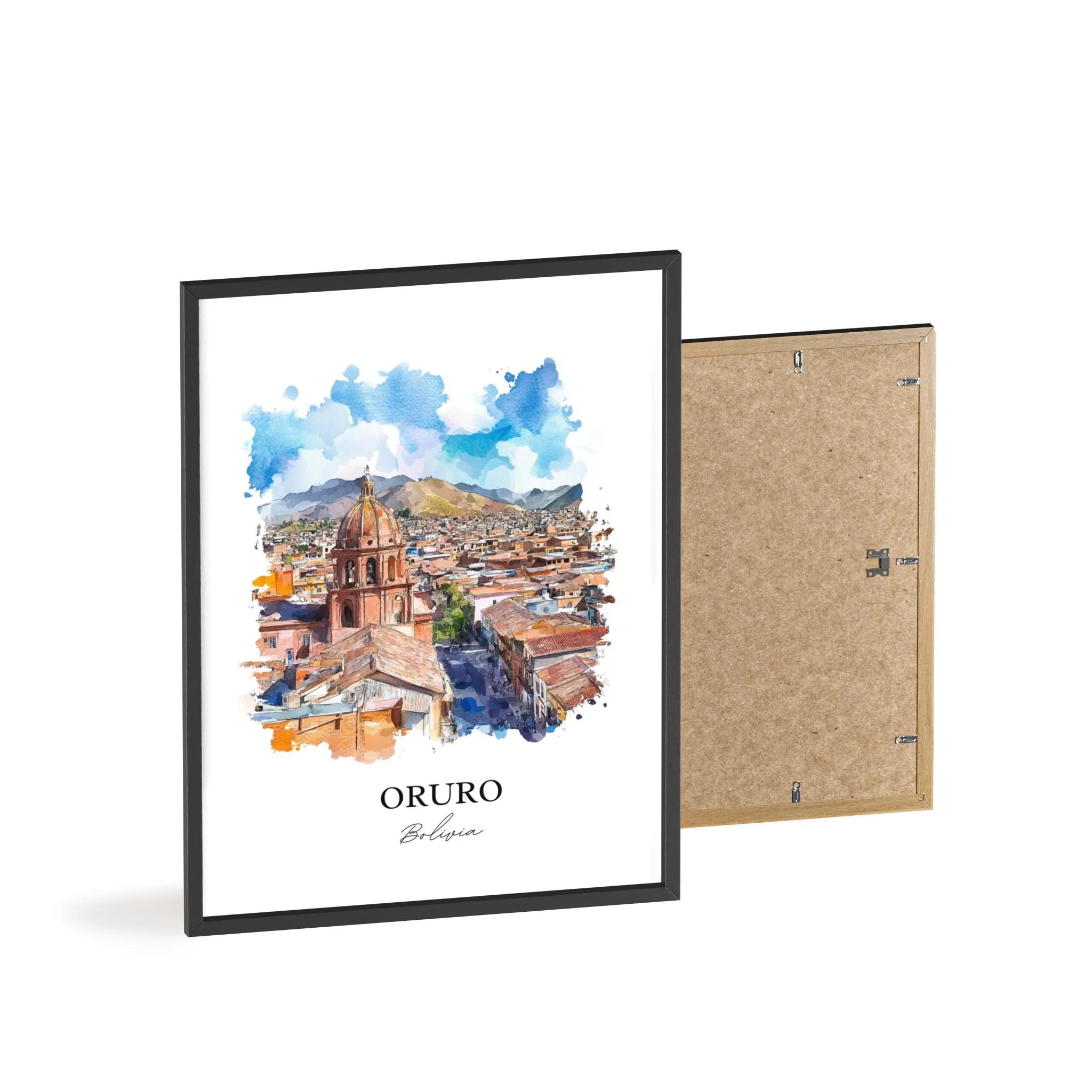 Oruro, Bolivia – Watercolor Art Print - Image 8