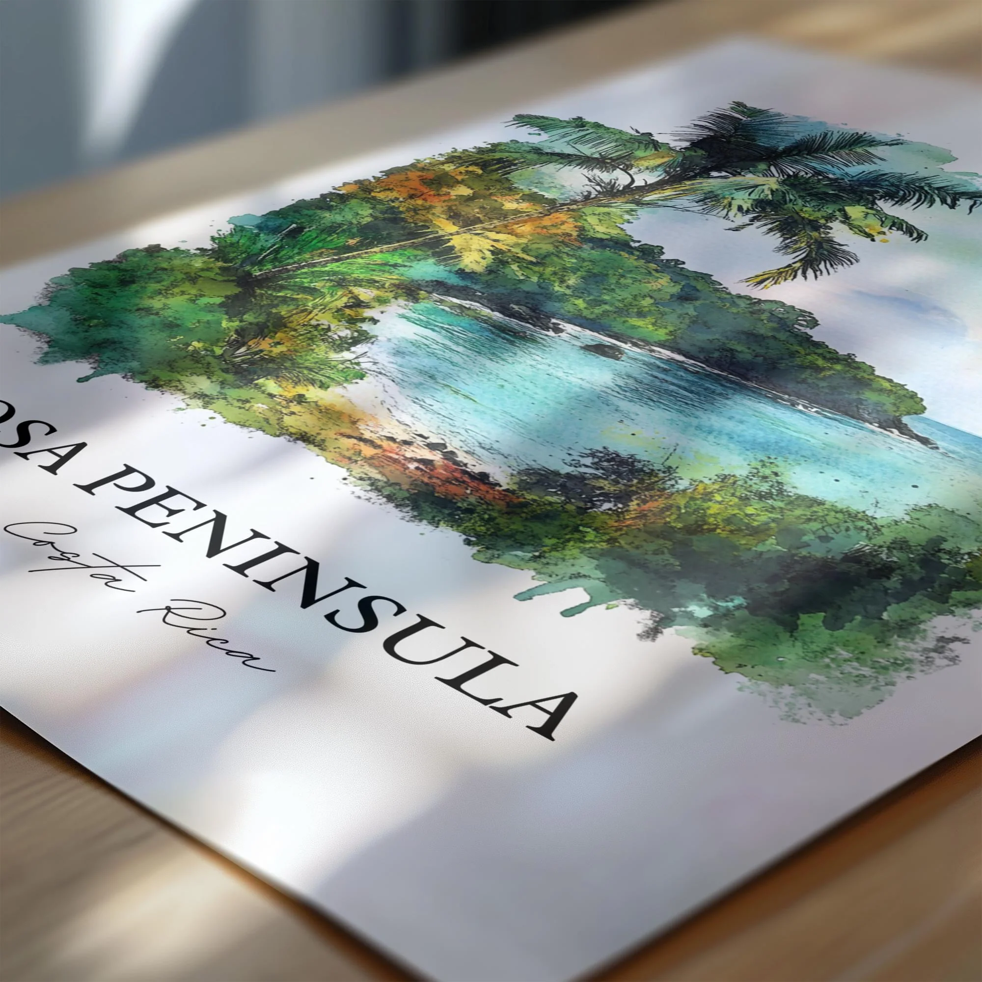 Osa Peninsula, Costa Rica – Watercolor Art Print - Image 2