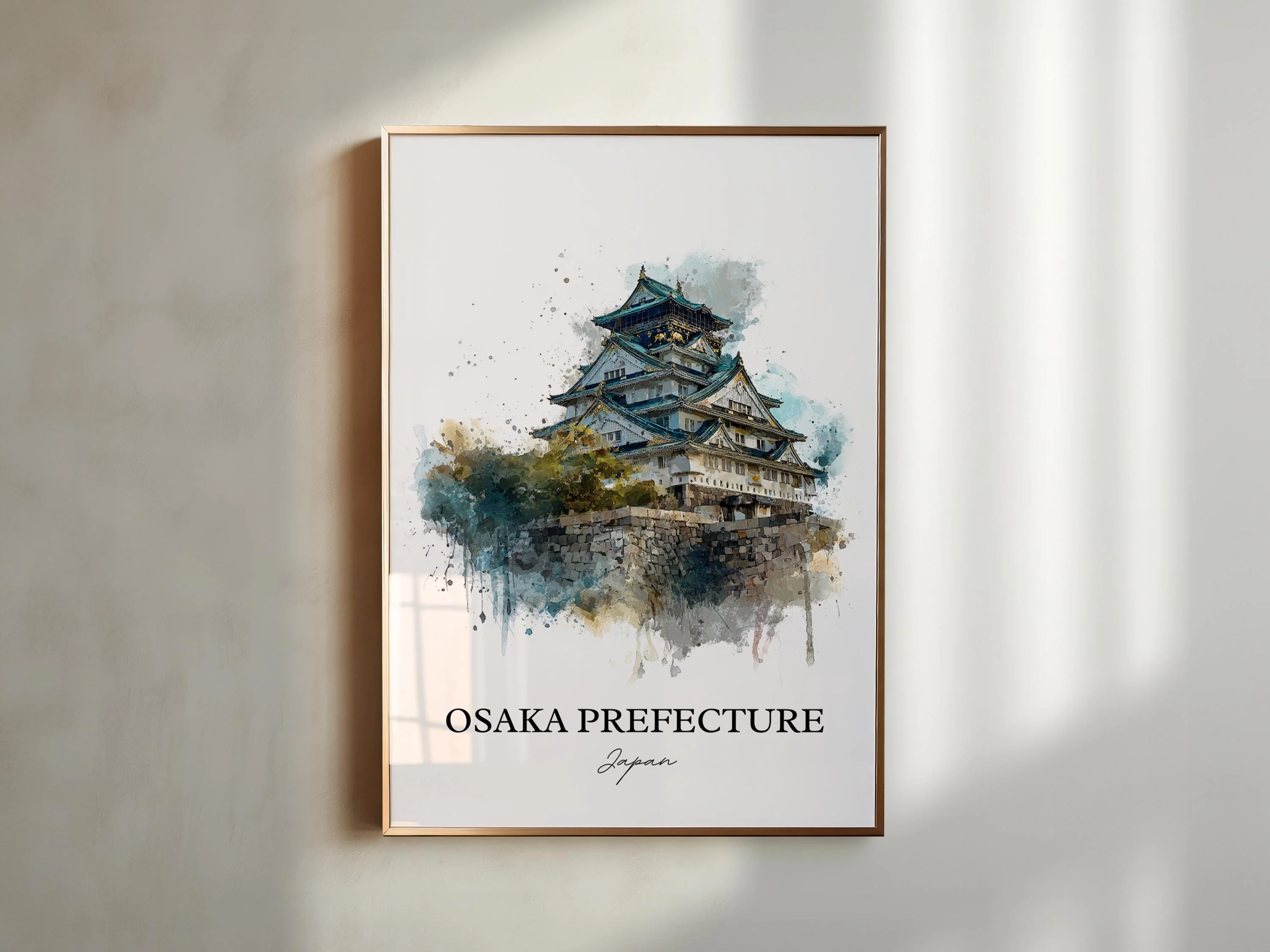 Osaka, Japan – Watercolor Art Print - Image 6
