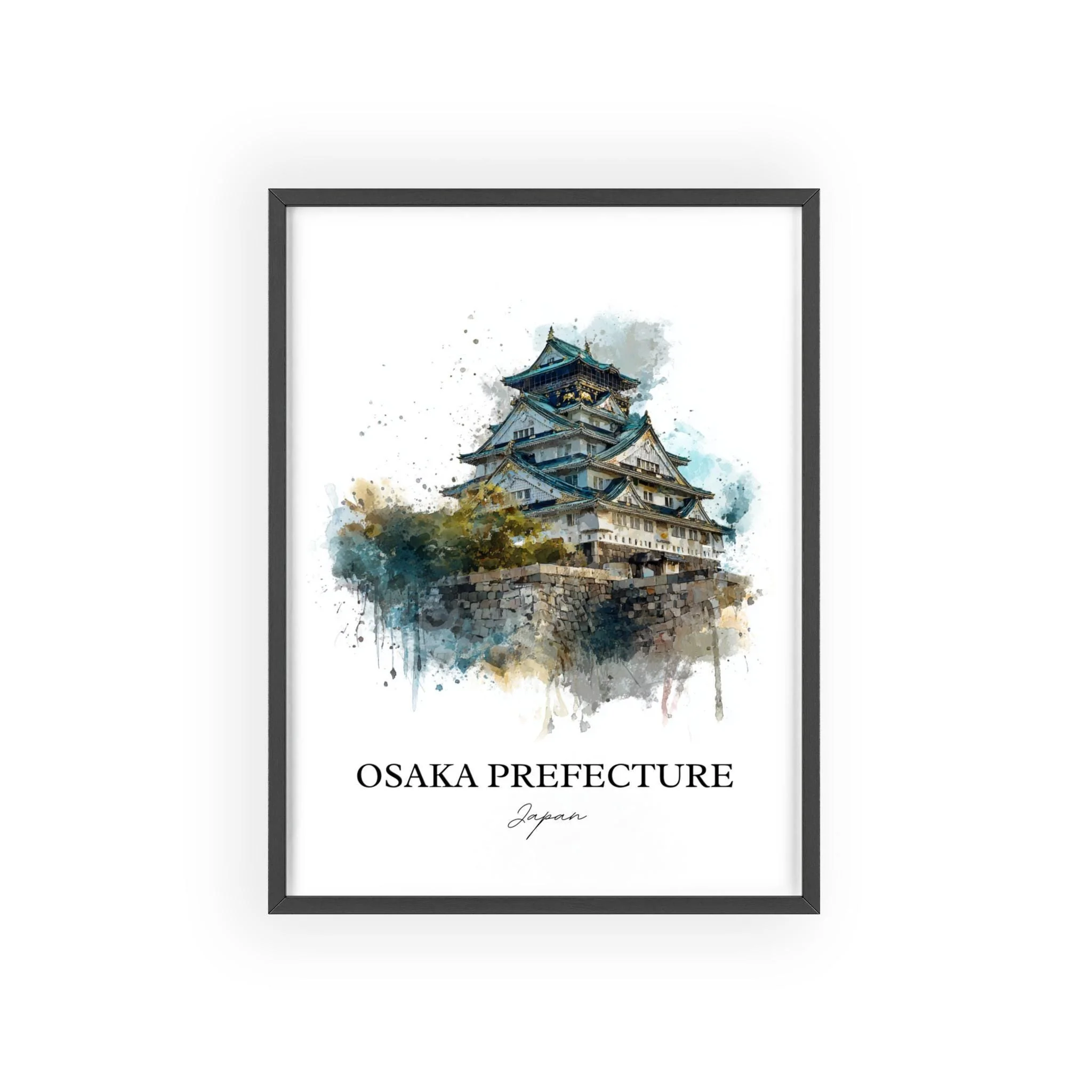 Osaka, Japan – Watercolor Art Print - Image 7