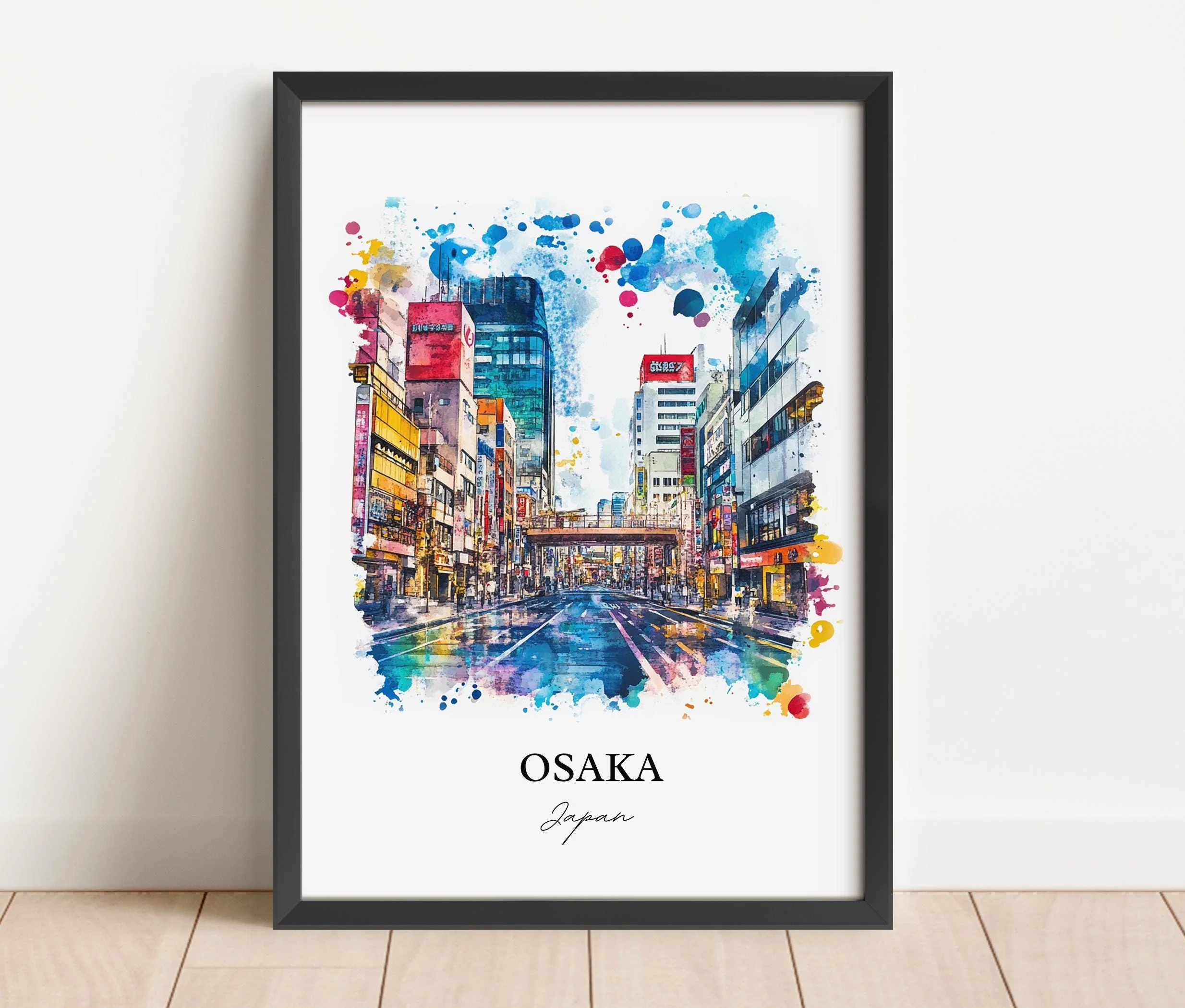 Osaka, Japan – Watercolor Art Print - Image 5
