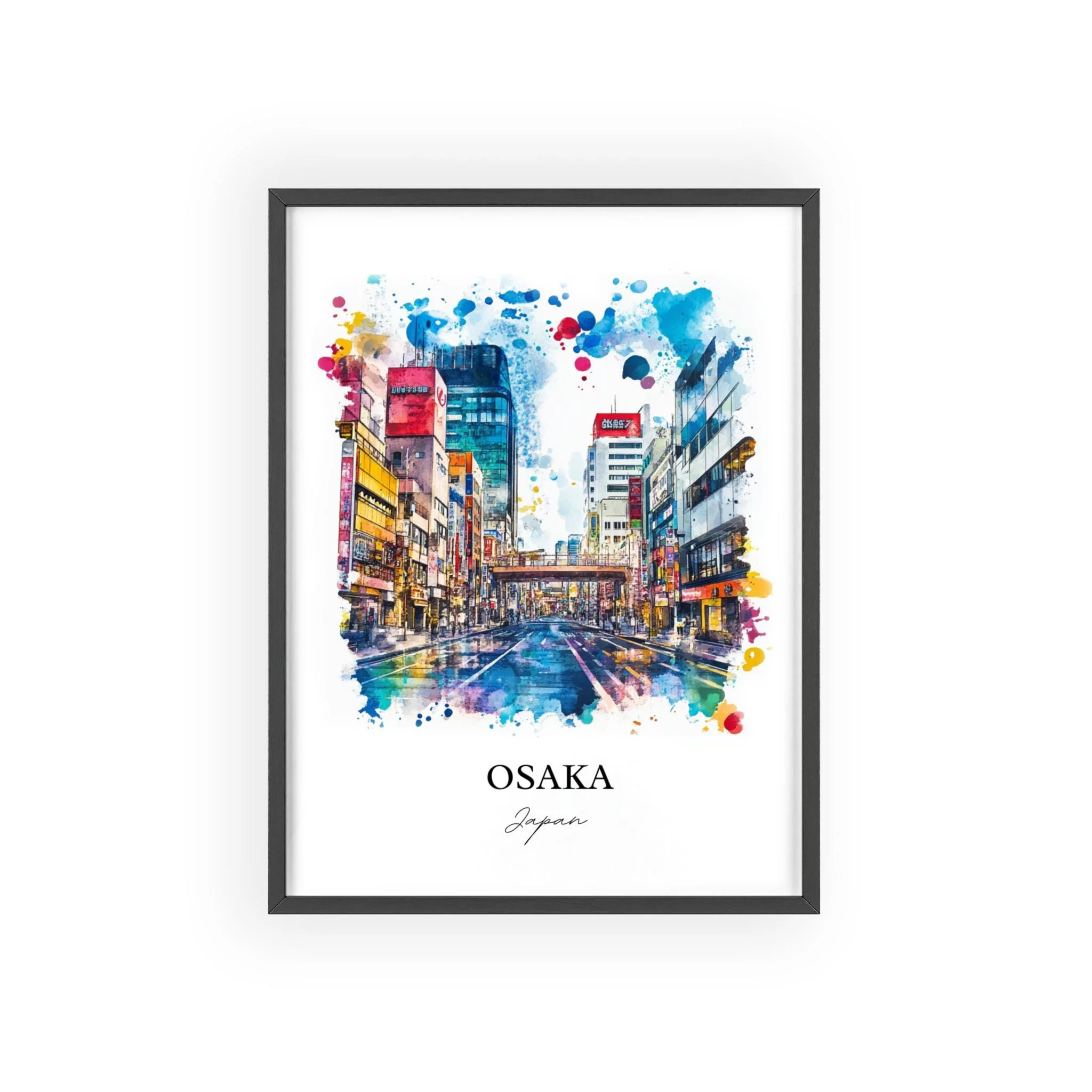 Osaka, Japan – Watercolor Art Print - Image 7