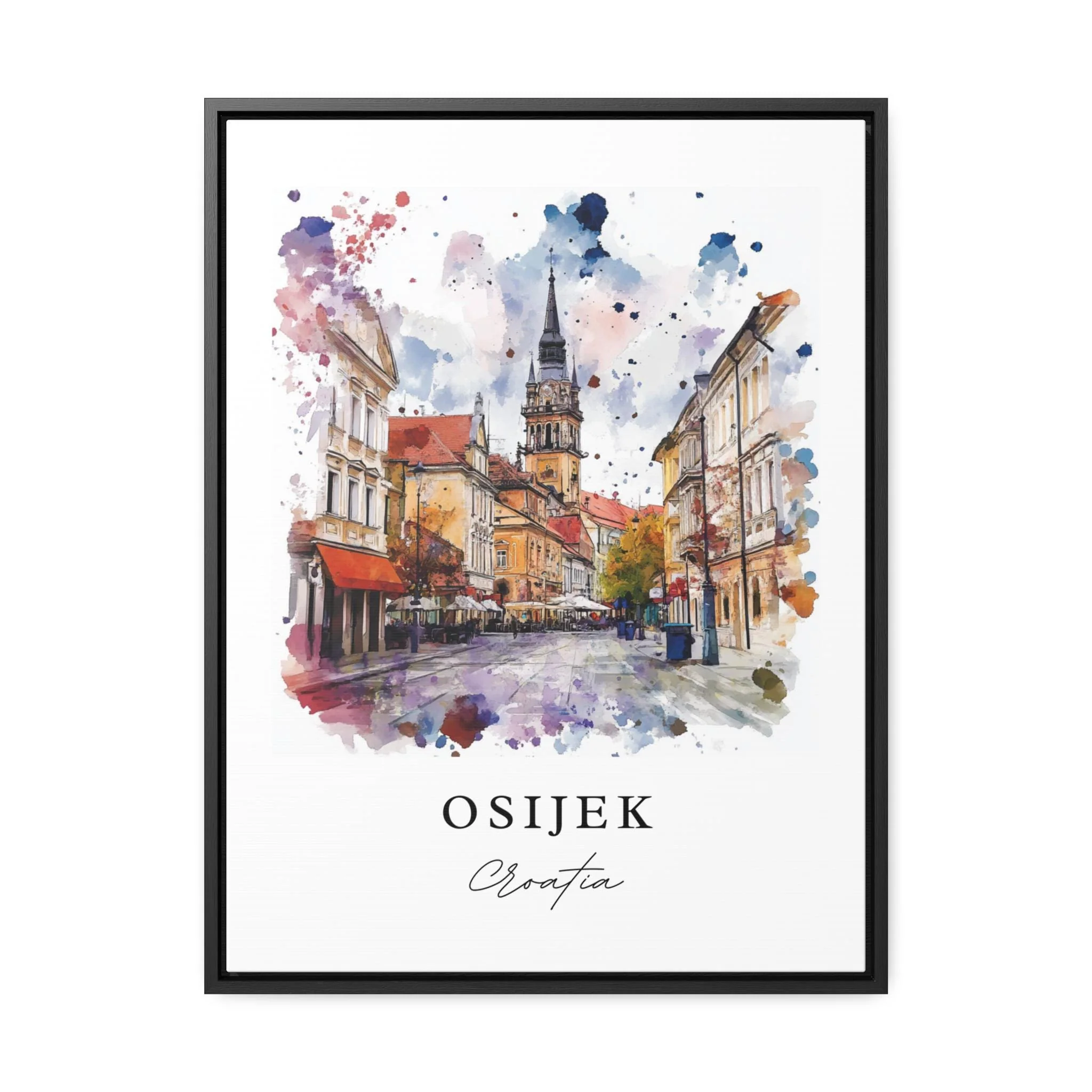Osijek, Croatia – Watercolor Art Print - Image 5