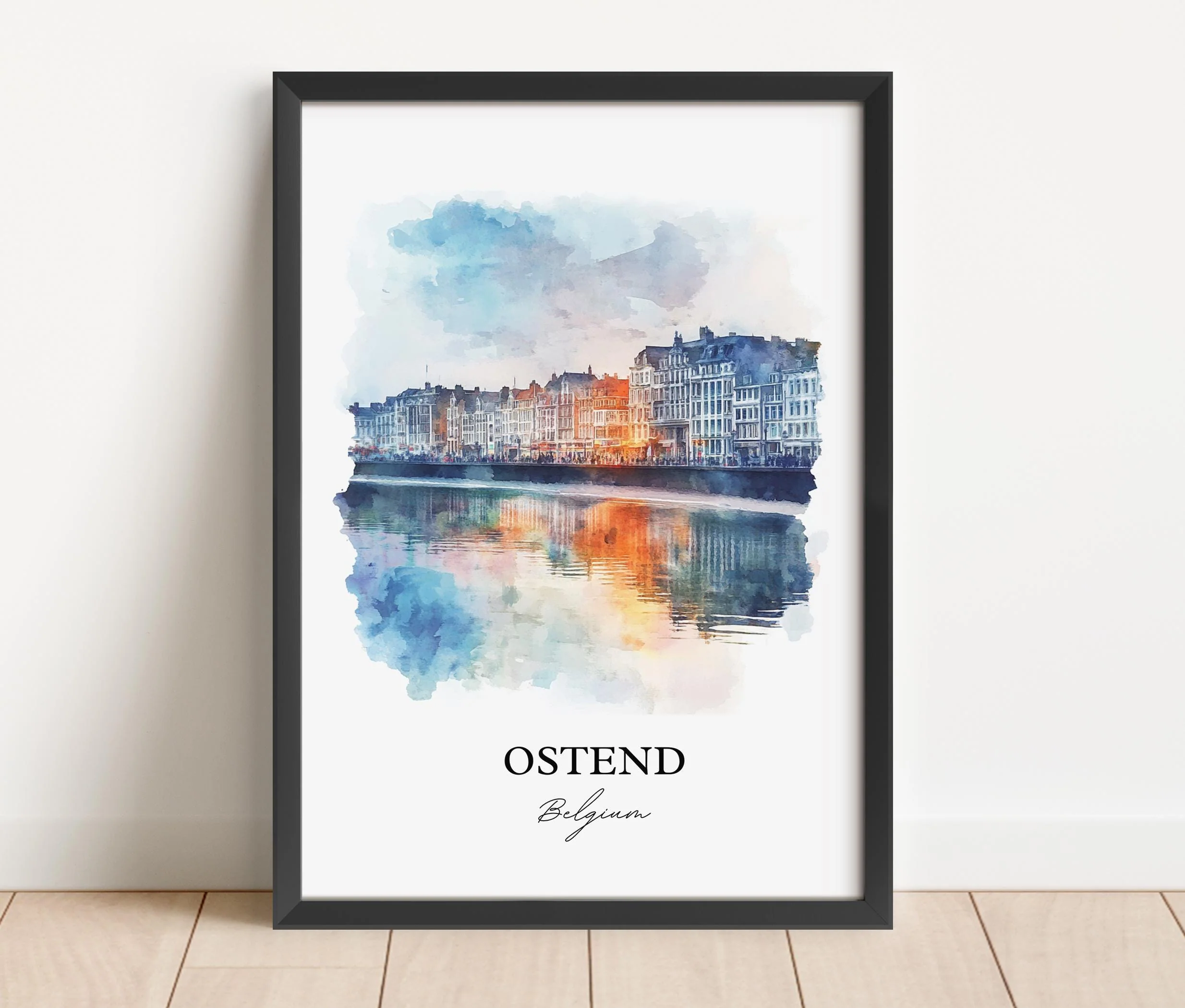 Ostend, Belgium – Watercolor Art Print - Image 6