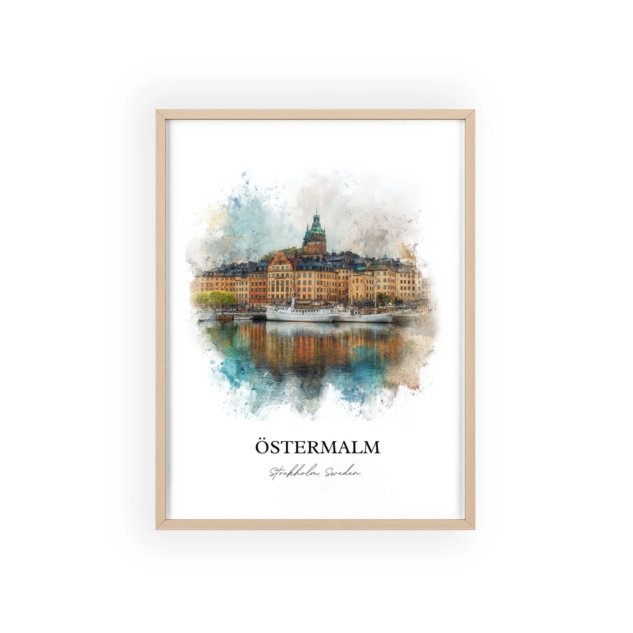 Östermalm, Stockholm – Watercolor Art Print - Image 12