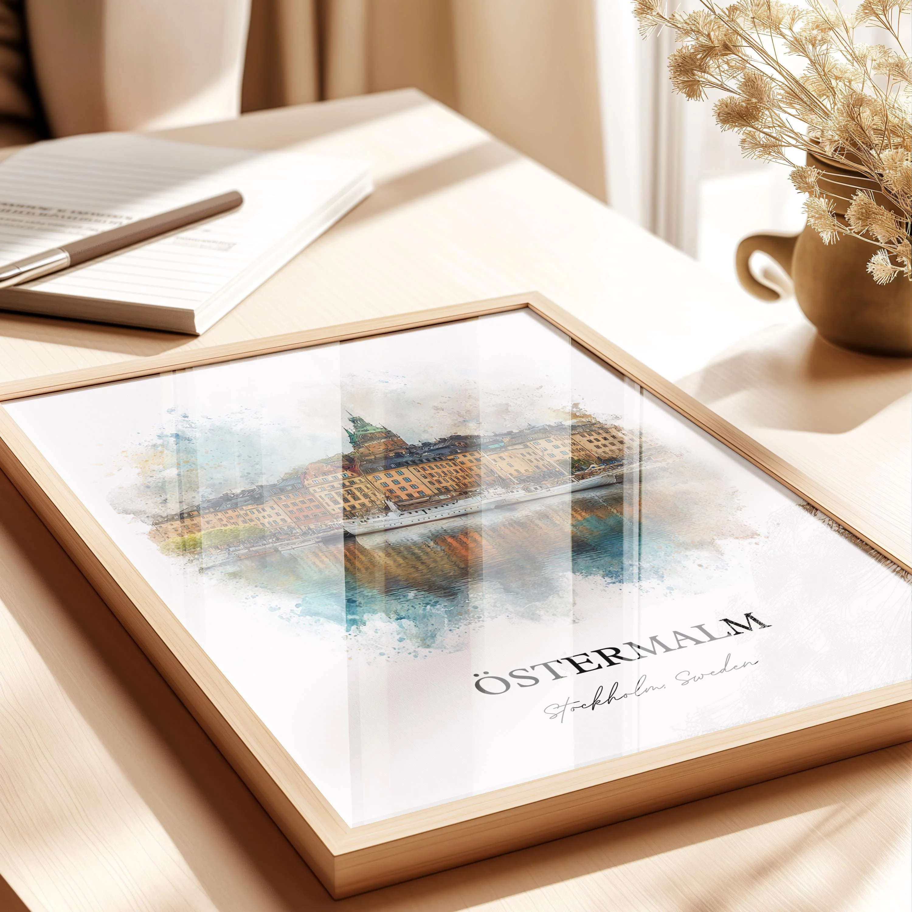 Östermalm, Stockholm – Watercolor Art Print - Image 8