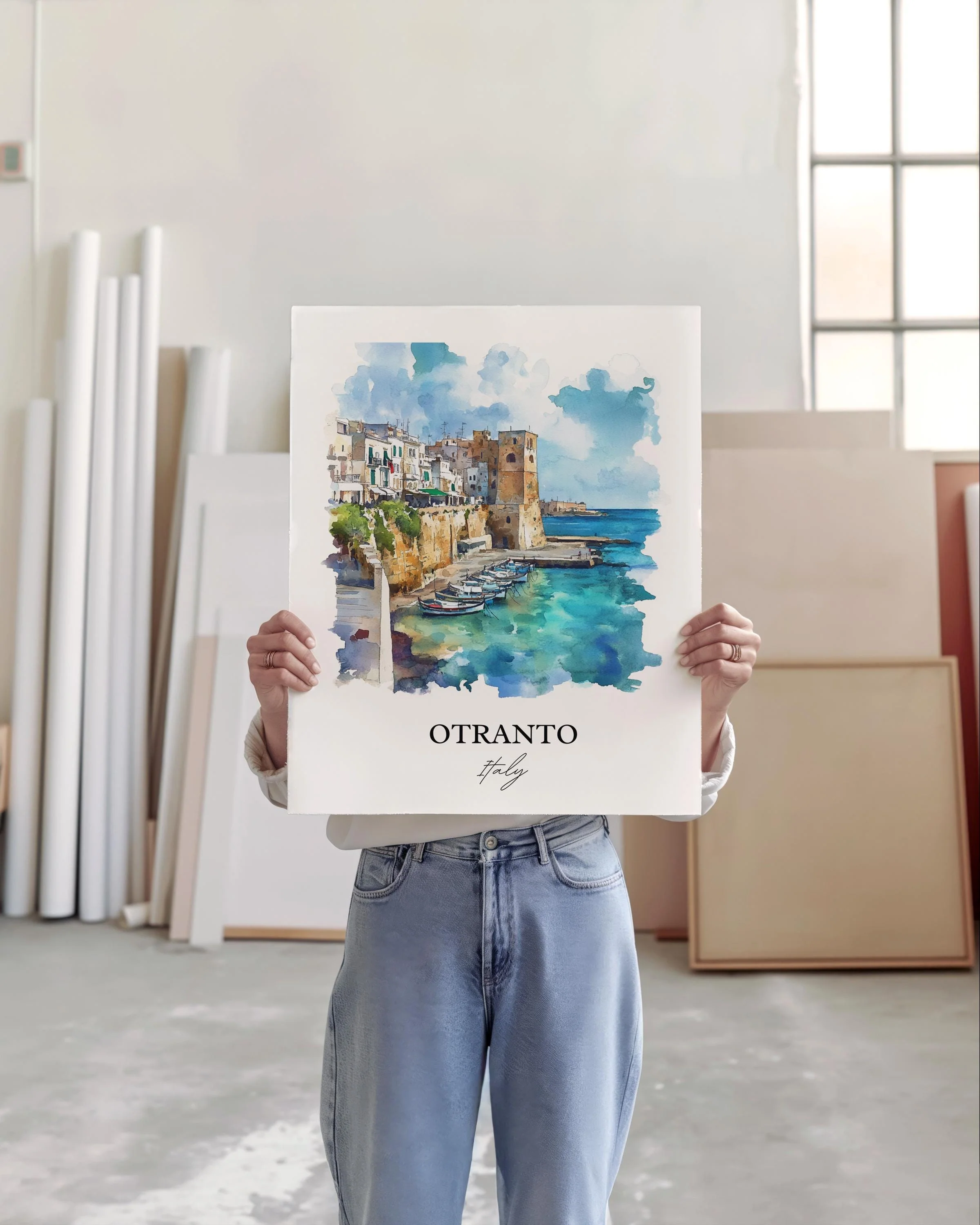 Otranto, Italy – Watercolor Art Print - Image 4