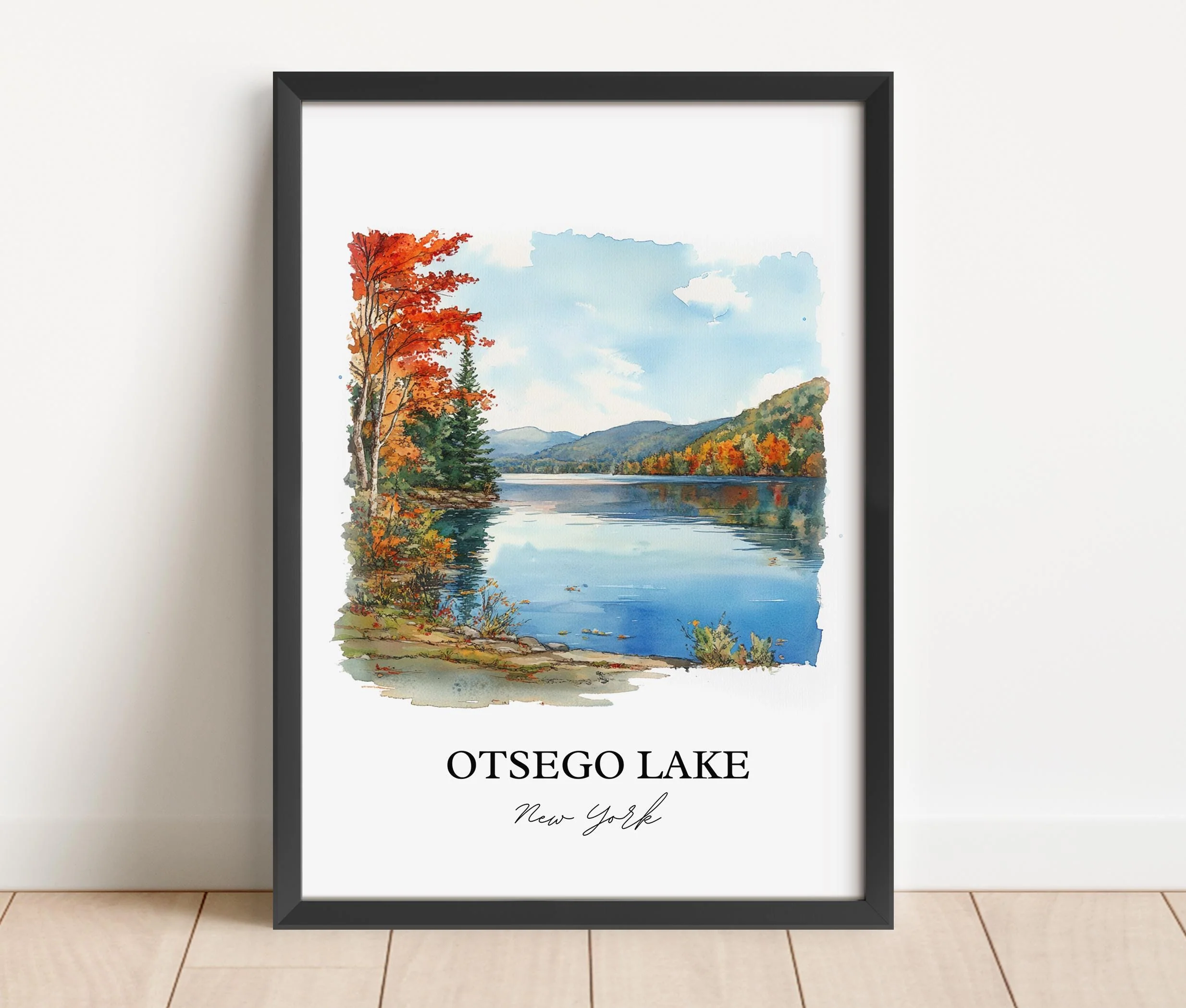 Otsego Lake, USA – Watercolor Art Print - Image 6