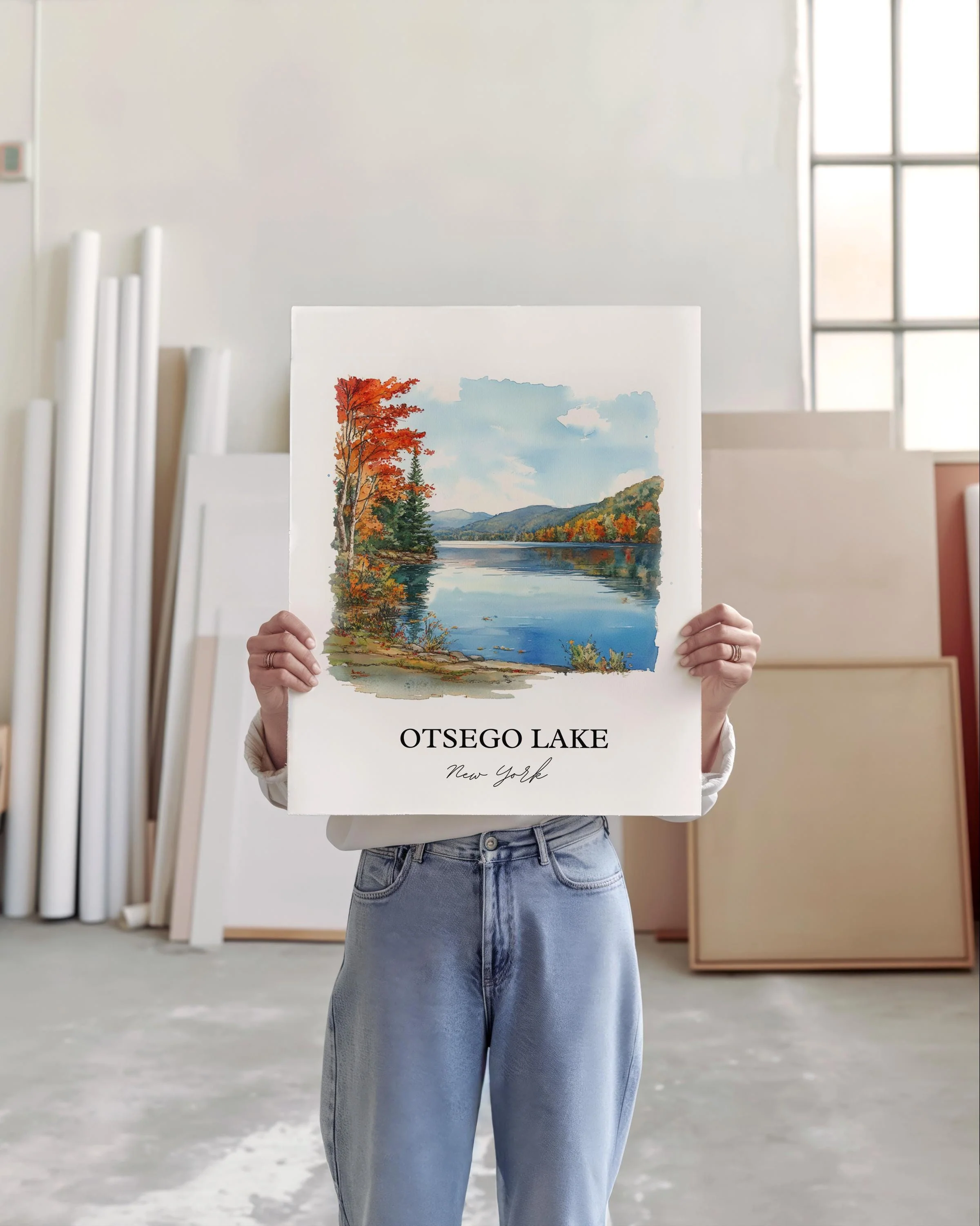 Otsego Lake, USA – Watercolor Art Print - Image 7