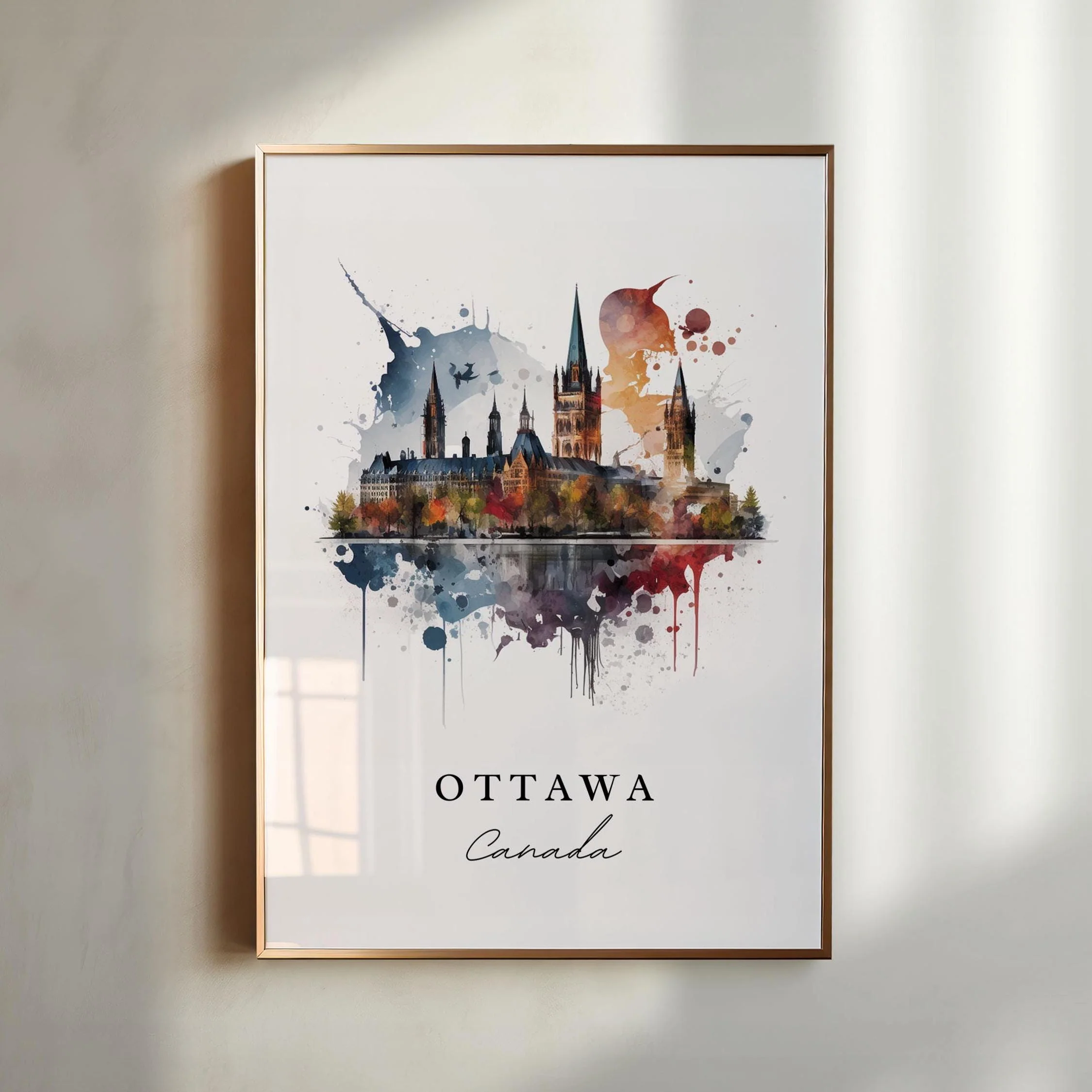 Ottawa, Canada – Watercolor Art Print