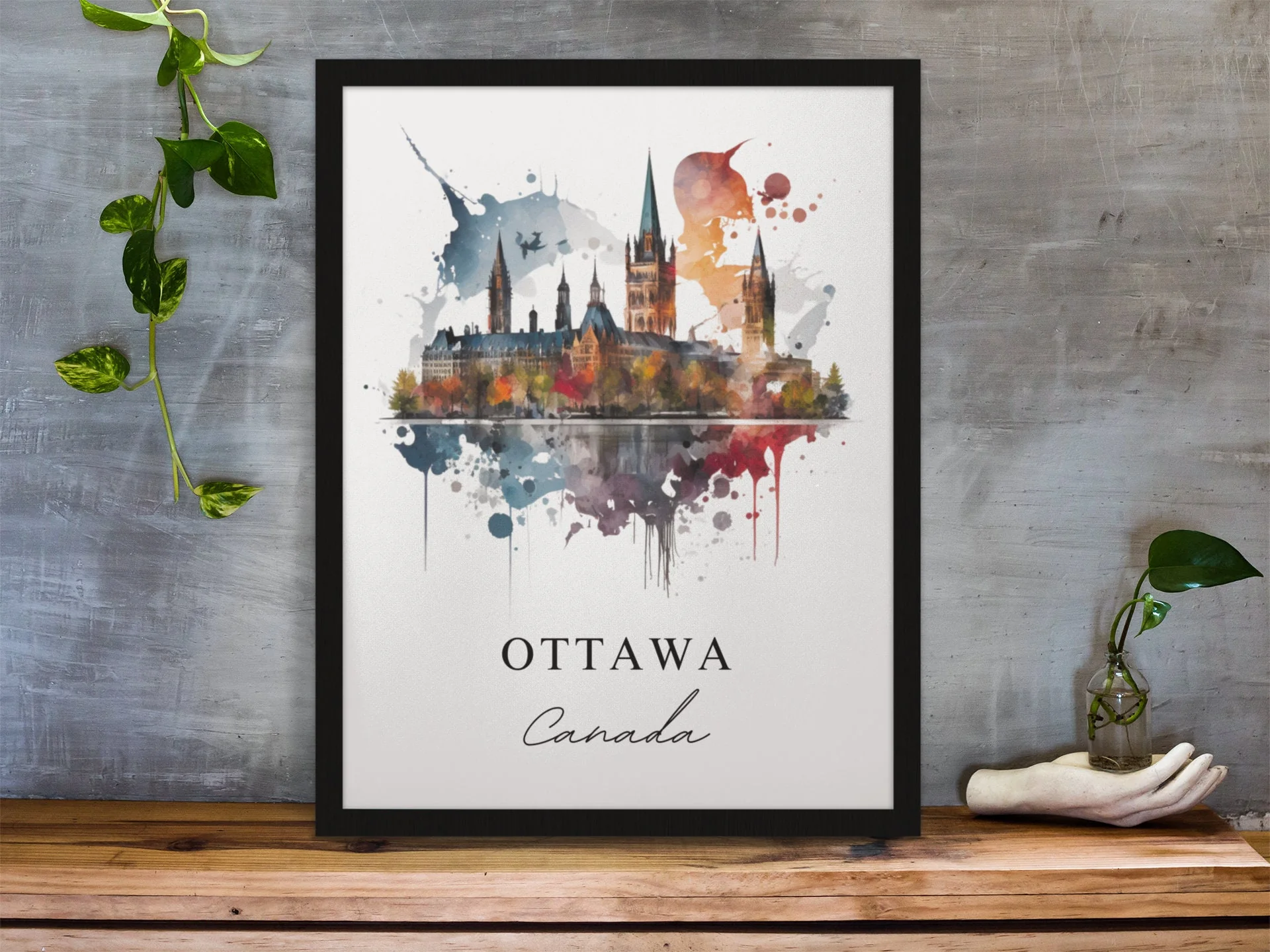 Ottawa, Canada – Watercolor Art Print - Image 5