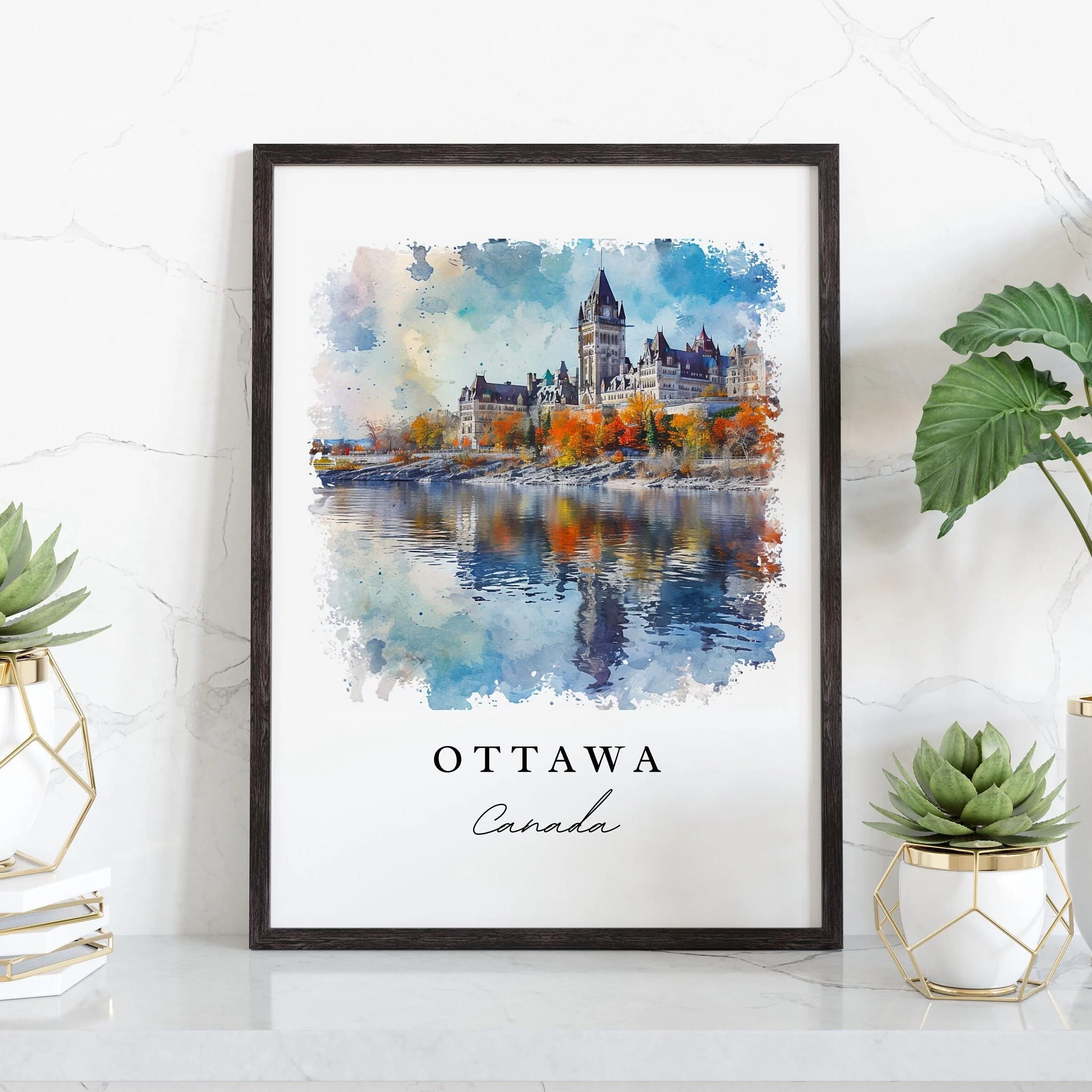 Ottawa, Canada – Watercolor Art Print - Image 6