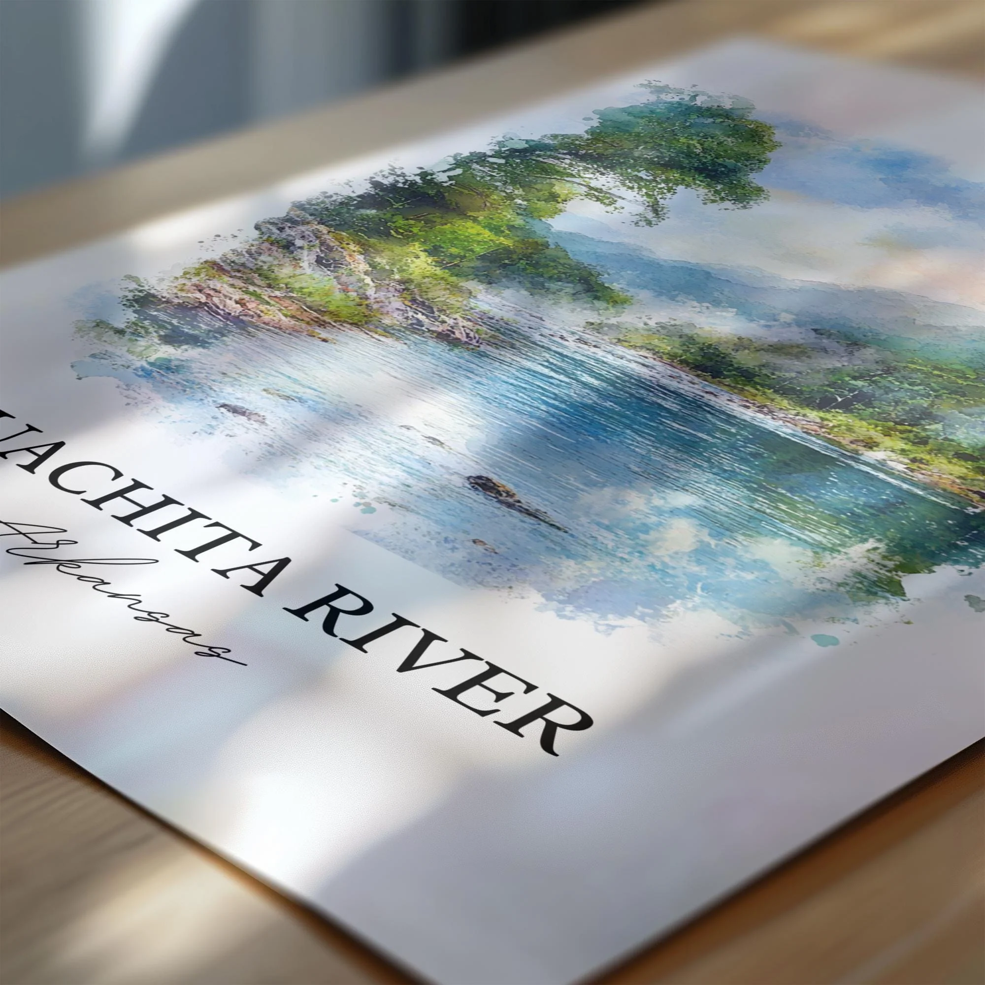 Ouachita River, Arkansas, USA – Watercolor Art Print - Image 2