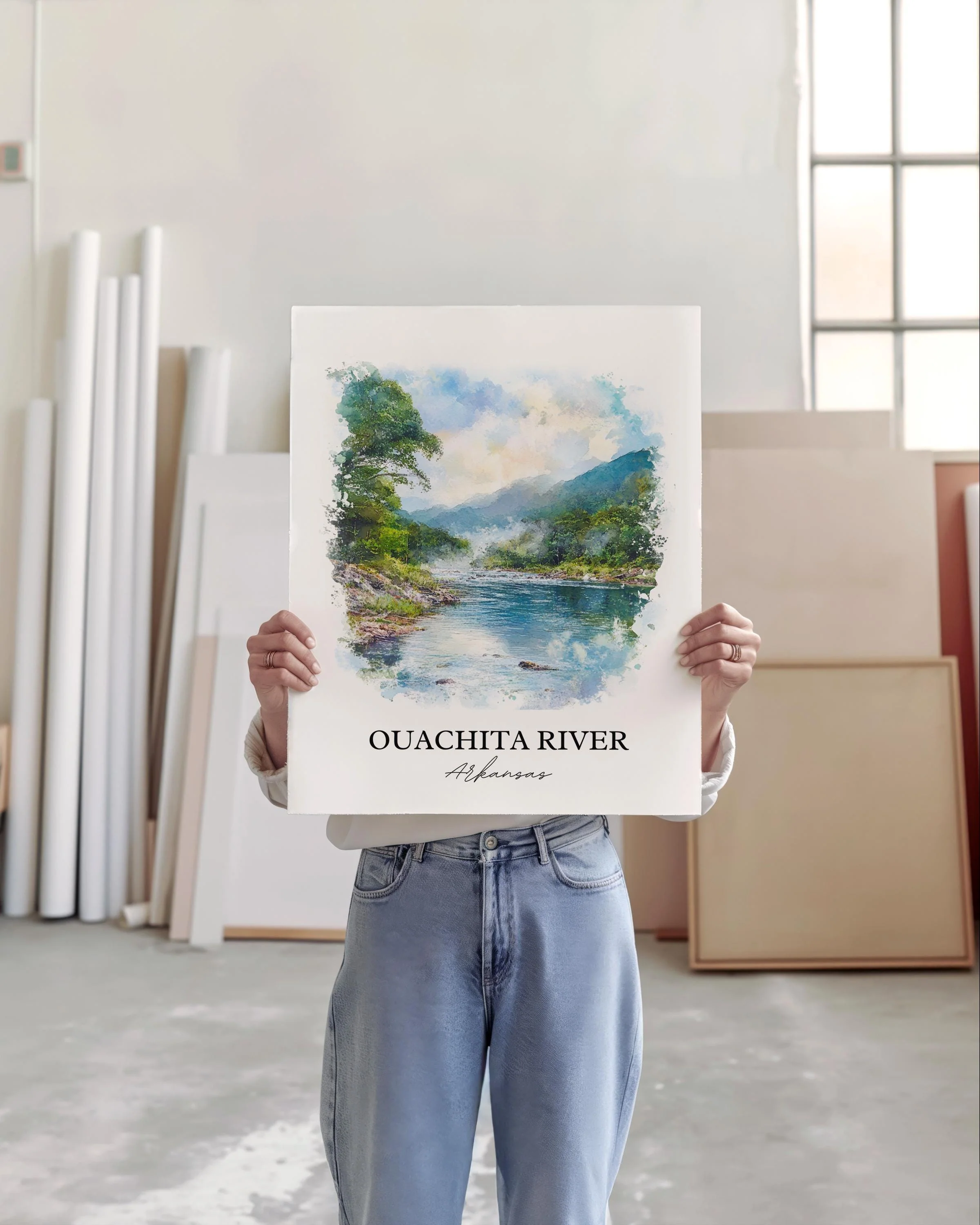 Ouachita River, Arkansas, USA – Watercolor Art Print - Image 5