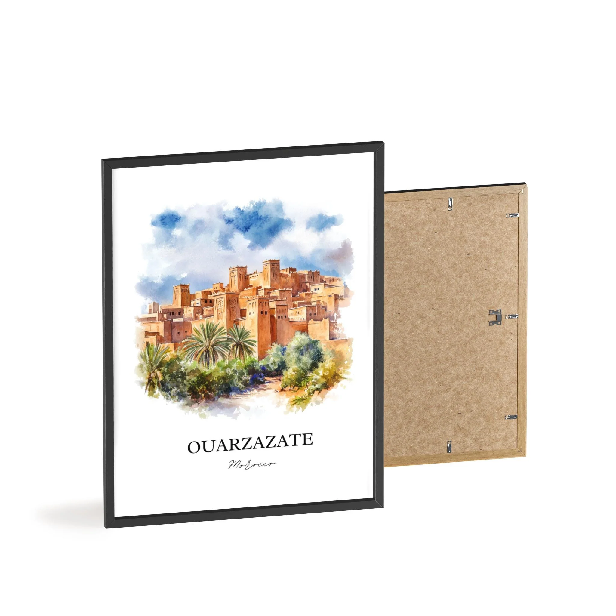 Ouarzazate, Morocco – Watercolor Art Print of High Atlas Mountains - Image 8
