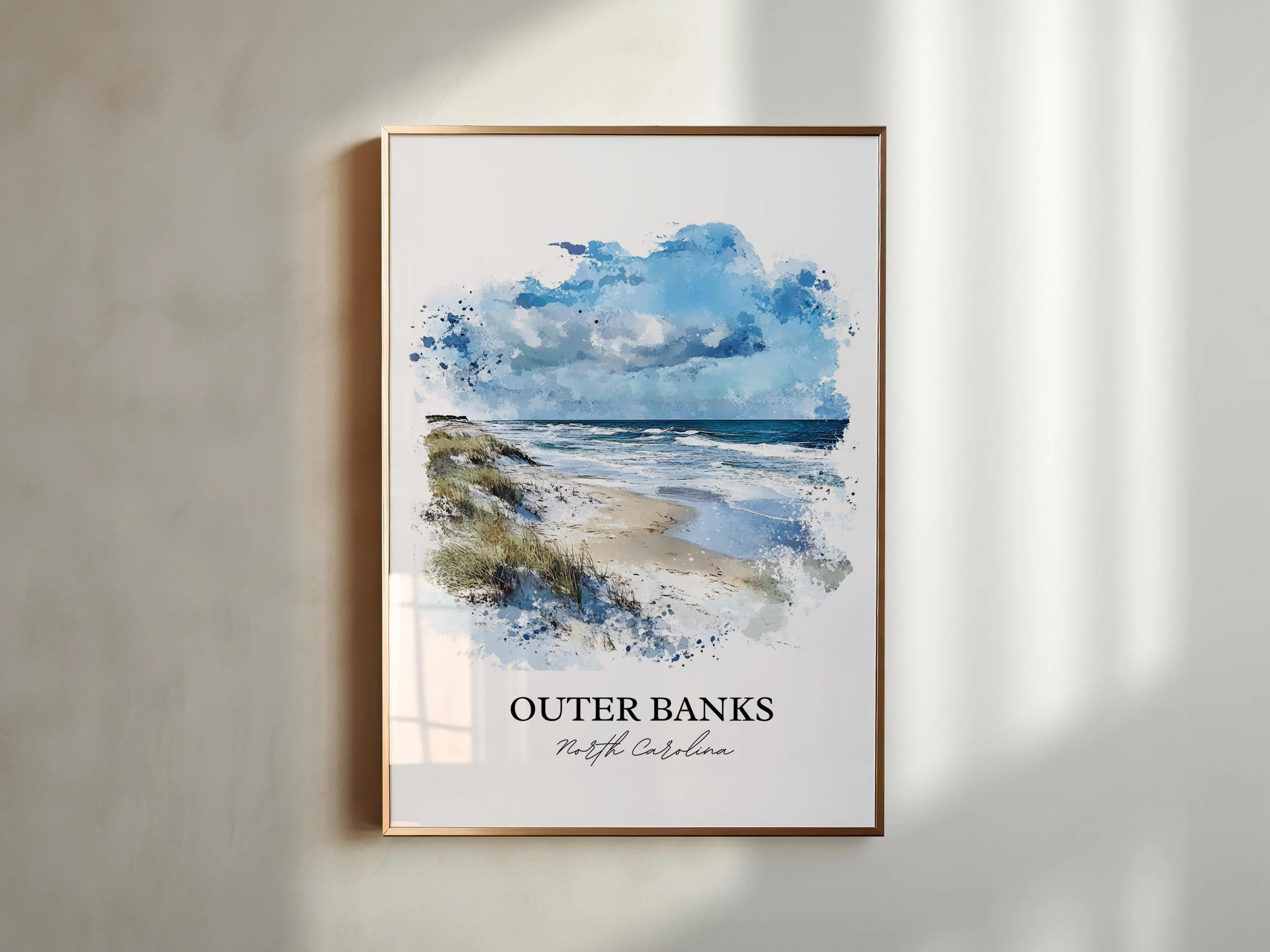 Outer Banks, NC, USA – Watercolor Art Print - Image 6