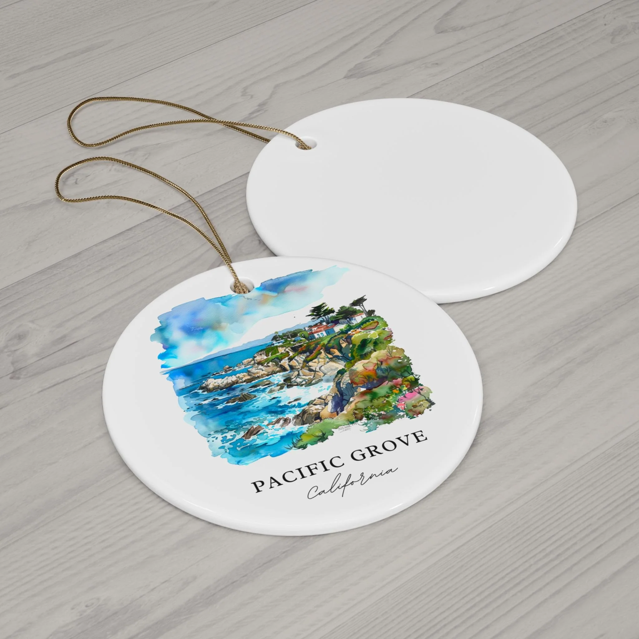 Pacific Grove CA Ornament: Unique Pacific Grove Souvenir, Pacific Grove Xmas Decor, and Authentic Pacific Grove California Christmas Gift - Image 2