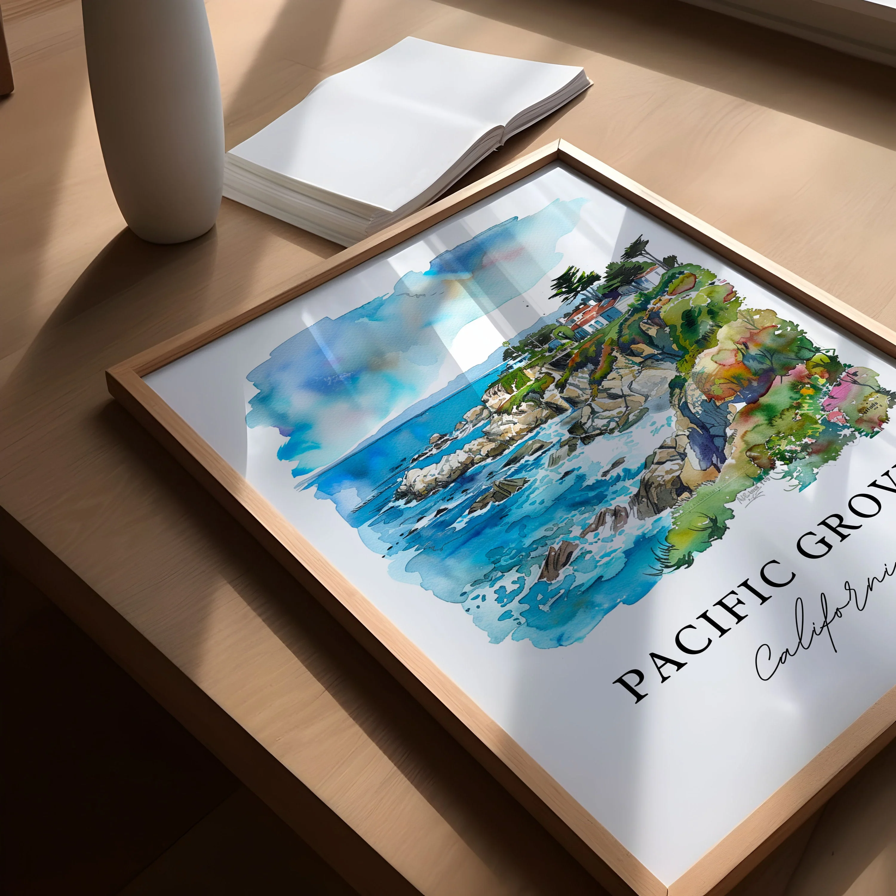 Pacific Grove, USA – Watercolor Art Print - Image 2