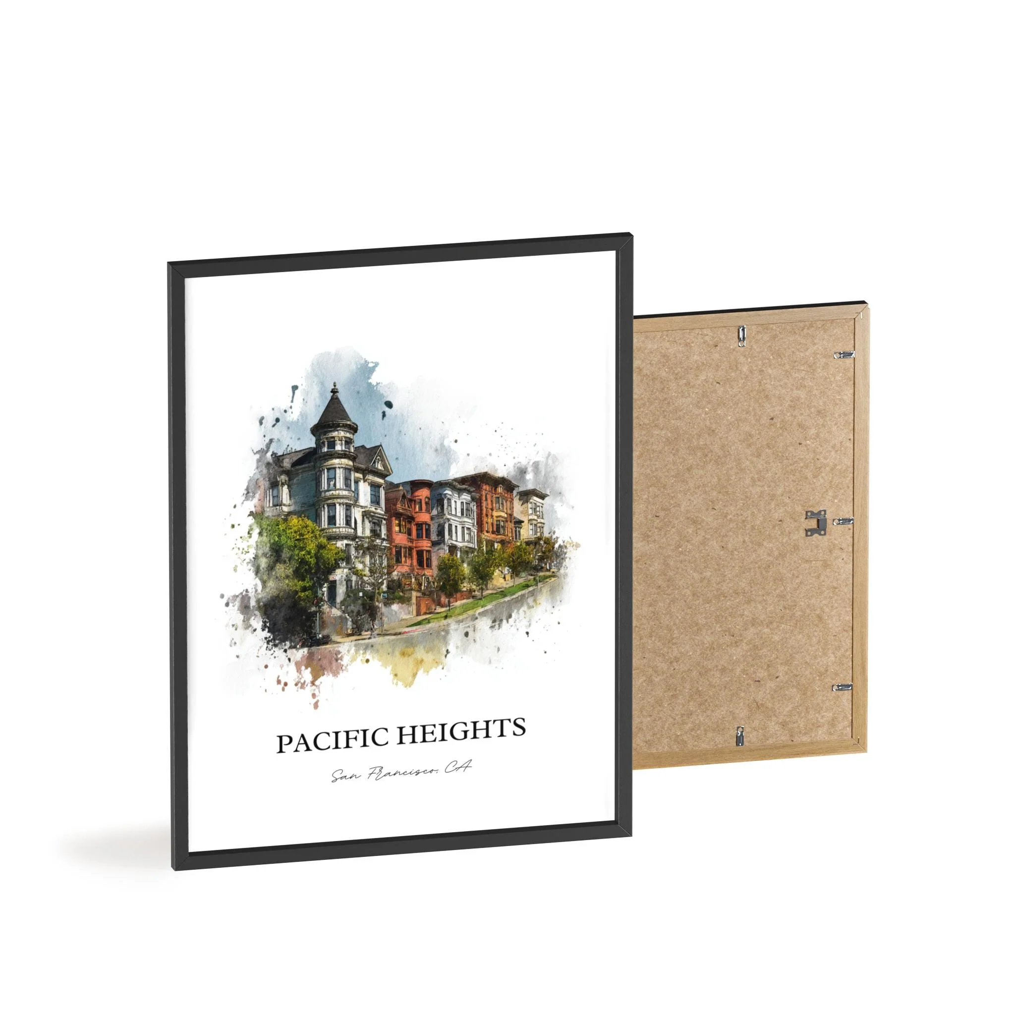 Pacific Heights, California – Watercolor Art Print - Image 10