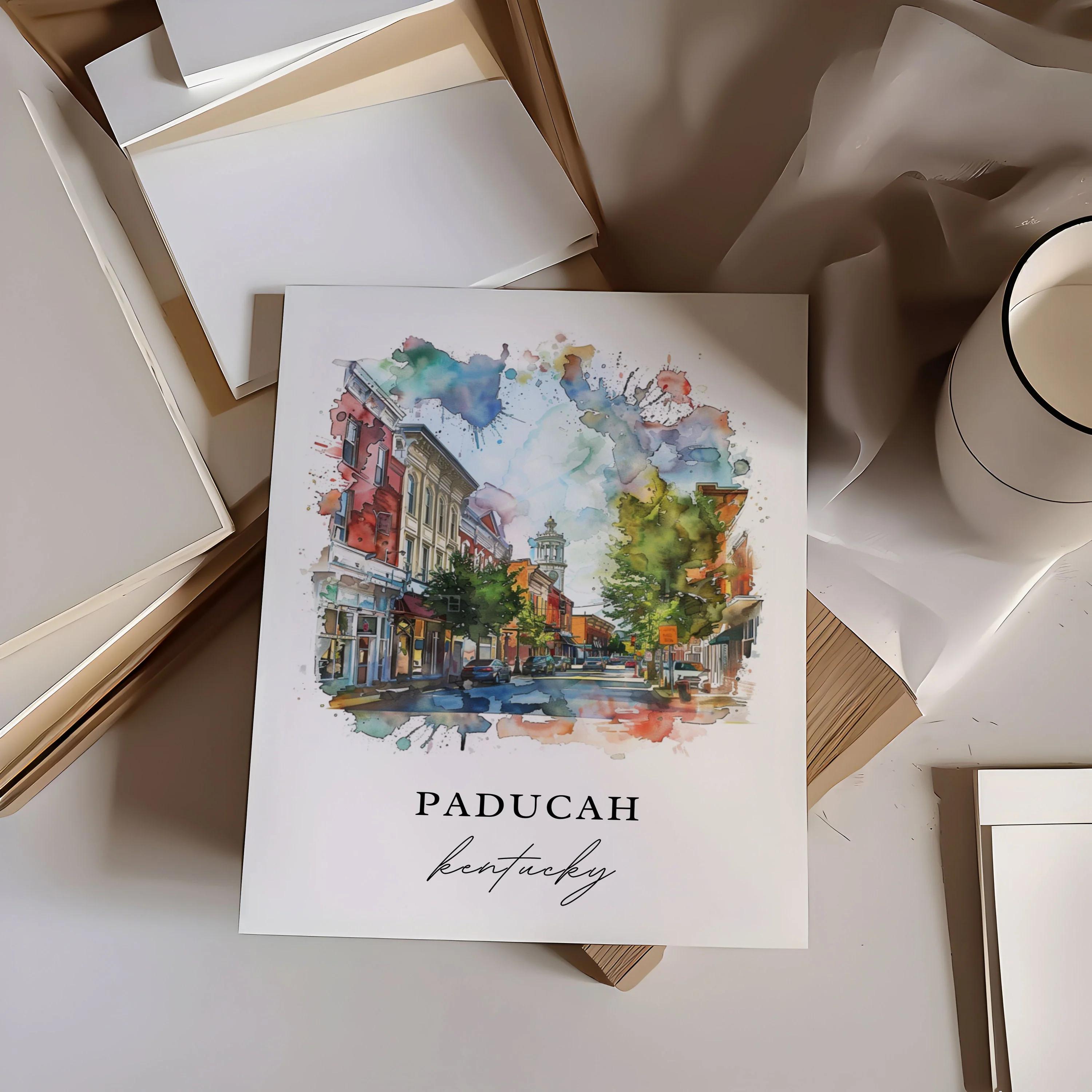 Paducah, Kentucky – Watercolor Art Print - Image 2