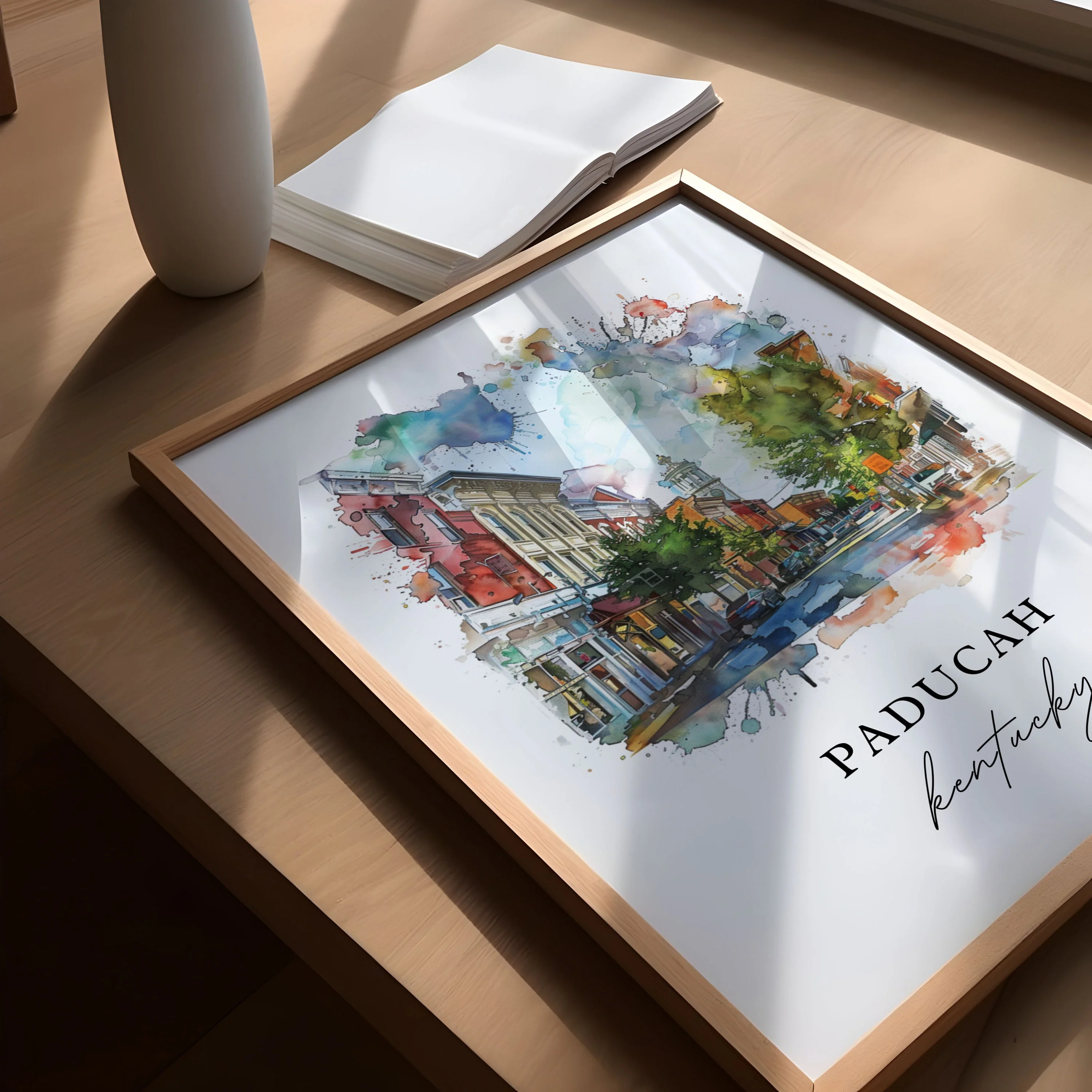 Paducah, Kentucky – Watercolor Art Print - Image 3